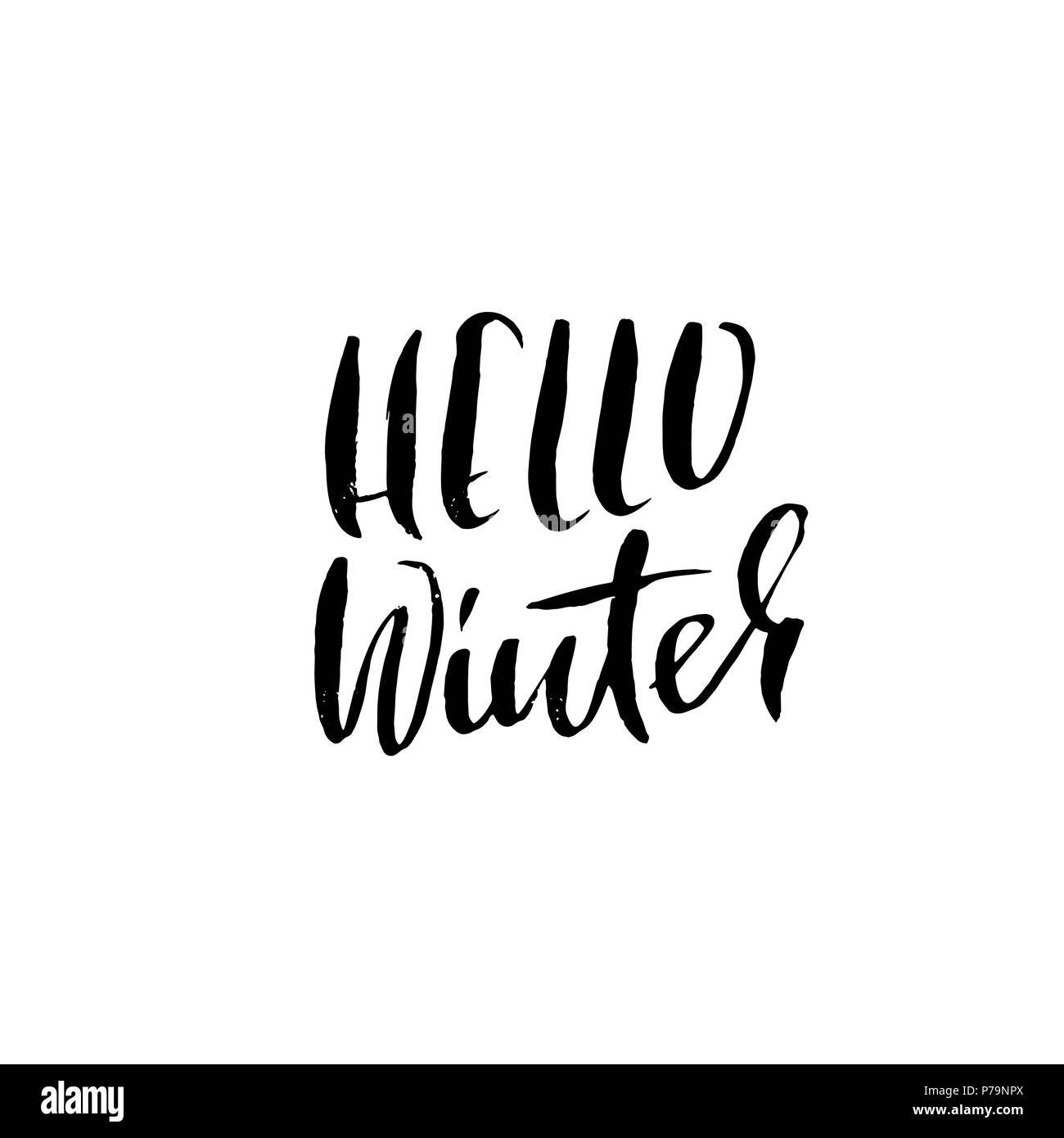 Calligraphie manuscrite devis. Pinceau moderne le lettrage. Typographie bannière en noir et blanc. Vector illustration. Illustration de Vecteur