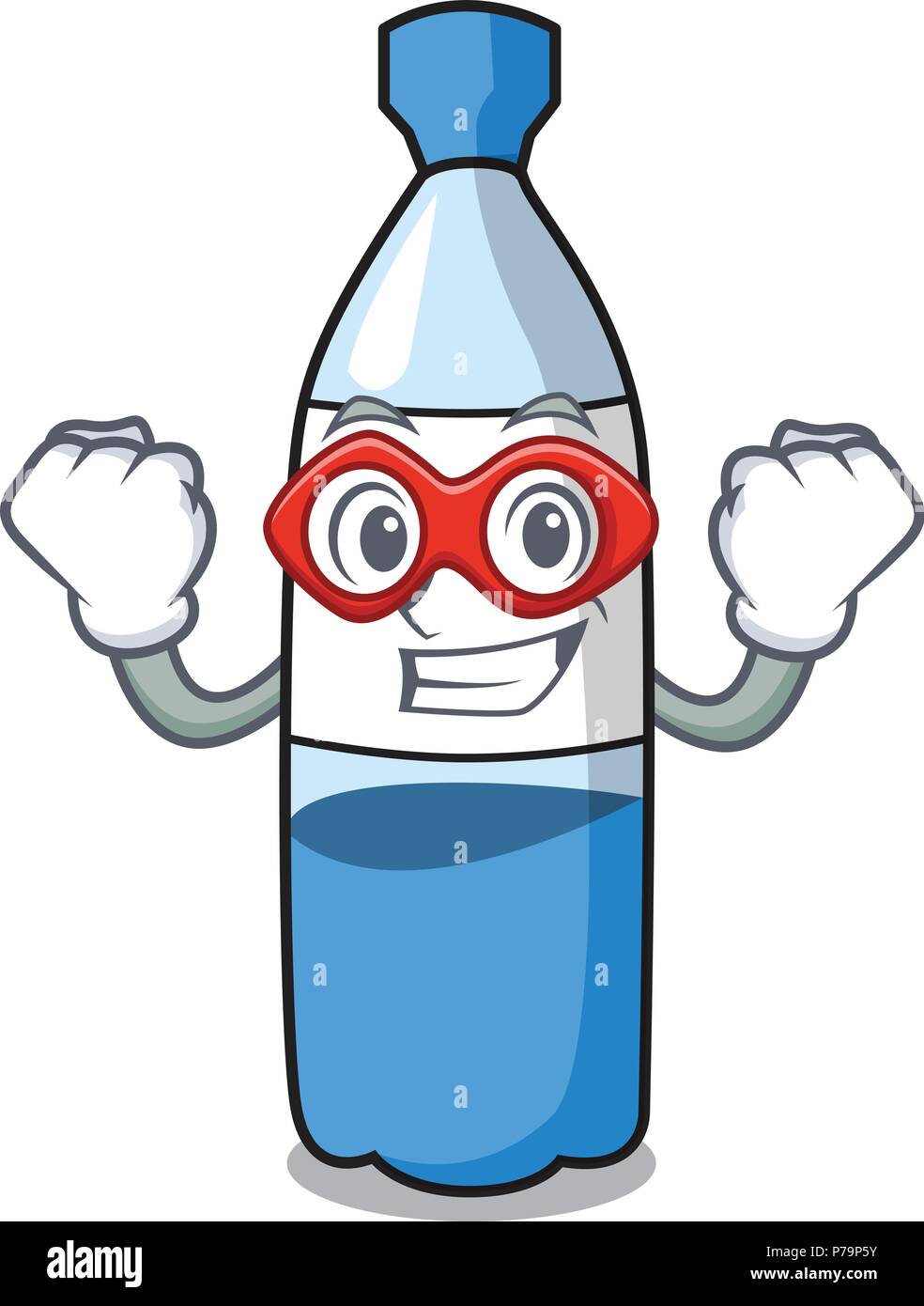 Bouteille D Eau De Super Heros De Dessin Anime De Caracteres Image Vectorielle Stock Alamy