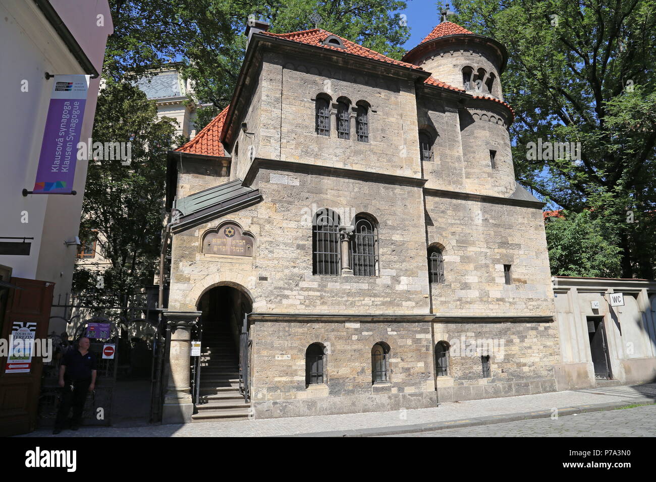 Salle de cérémonie, U Starého Hřbitova, Josefov (quartier juif), Prague, Tchéquie (République tchèque), de l'Europe Banque D'Images