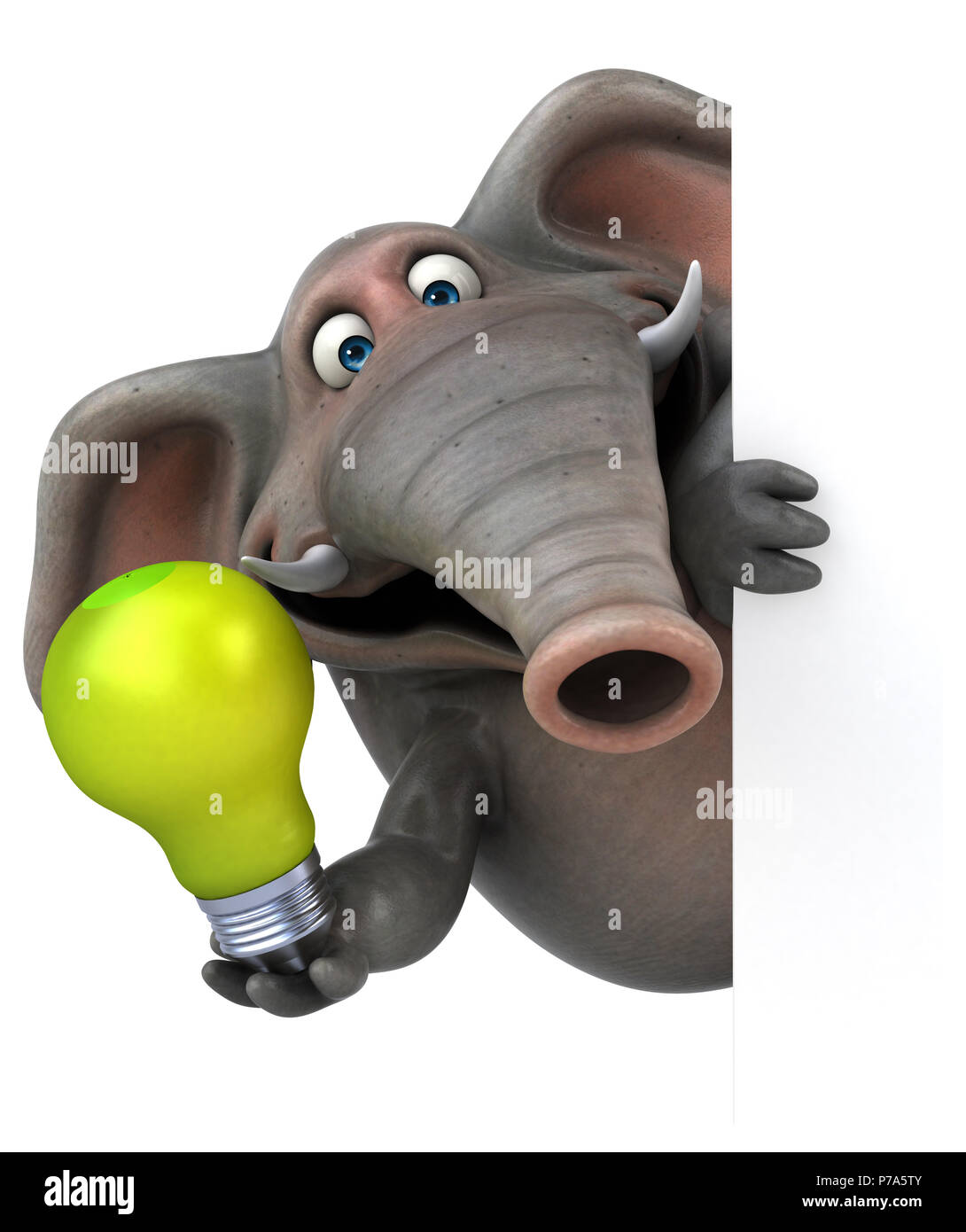 Fun elephant - 3D Illustration Banque D'Images