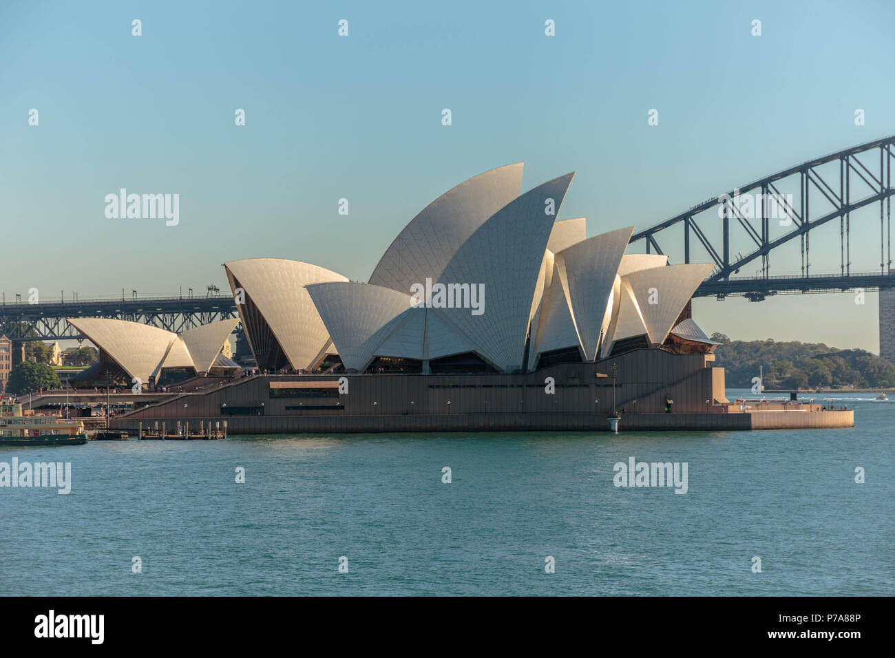 L'Opéra de Sydney, Harbour Bridge et à Sydney, Australie Banque D'Images