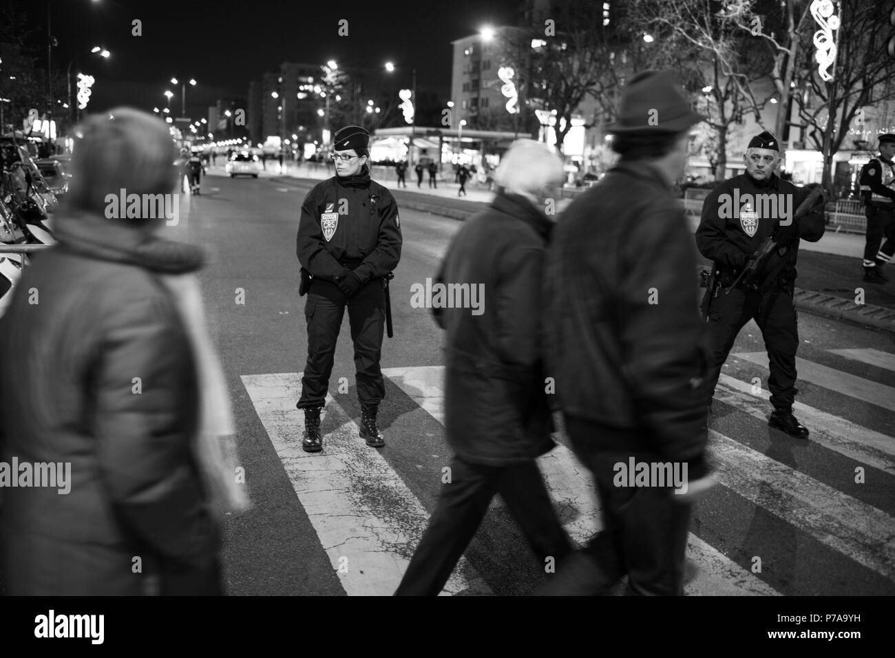 Paris, France 2016. Avant l'anniversaire de l'Hypercacher siège de supermarché Banque D'Images