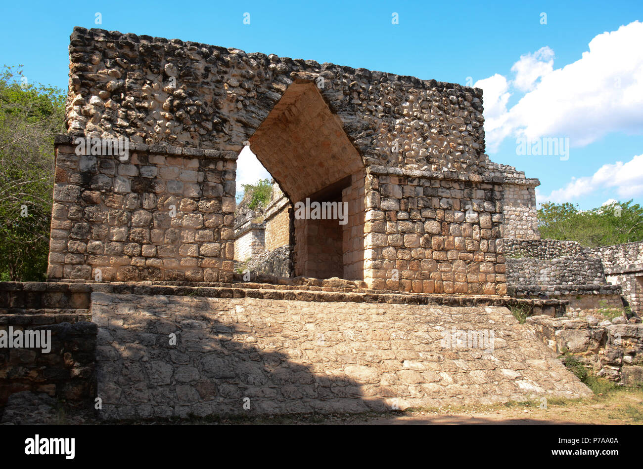 Ek Balam zone maya, situé au Yucatan, Mexique Banque D'Images