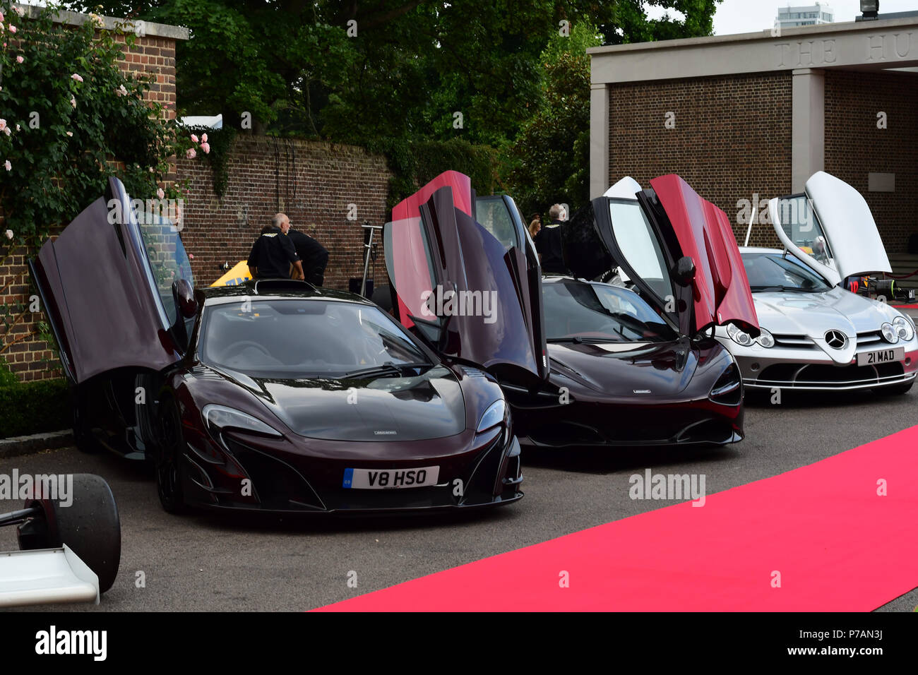 Mclaren au Grand Prix 2018 ballon tenu au Club de Hurlingham le 4 juillet 2018 à Londres, en Angleterre. Banque D'Images