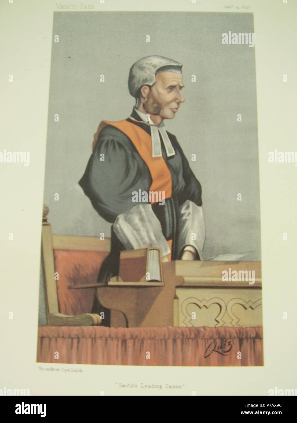Les juges No38 : la caricature de l'Honorable Sir RH Collins. Sous-titre suivant : "Smith's Leading Cases" . 14 Janvier 1893 28 Richard Henn Collins, Vanity Fair, 1893-01-14 Banque D'Images