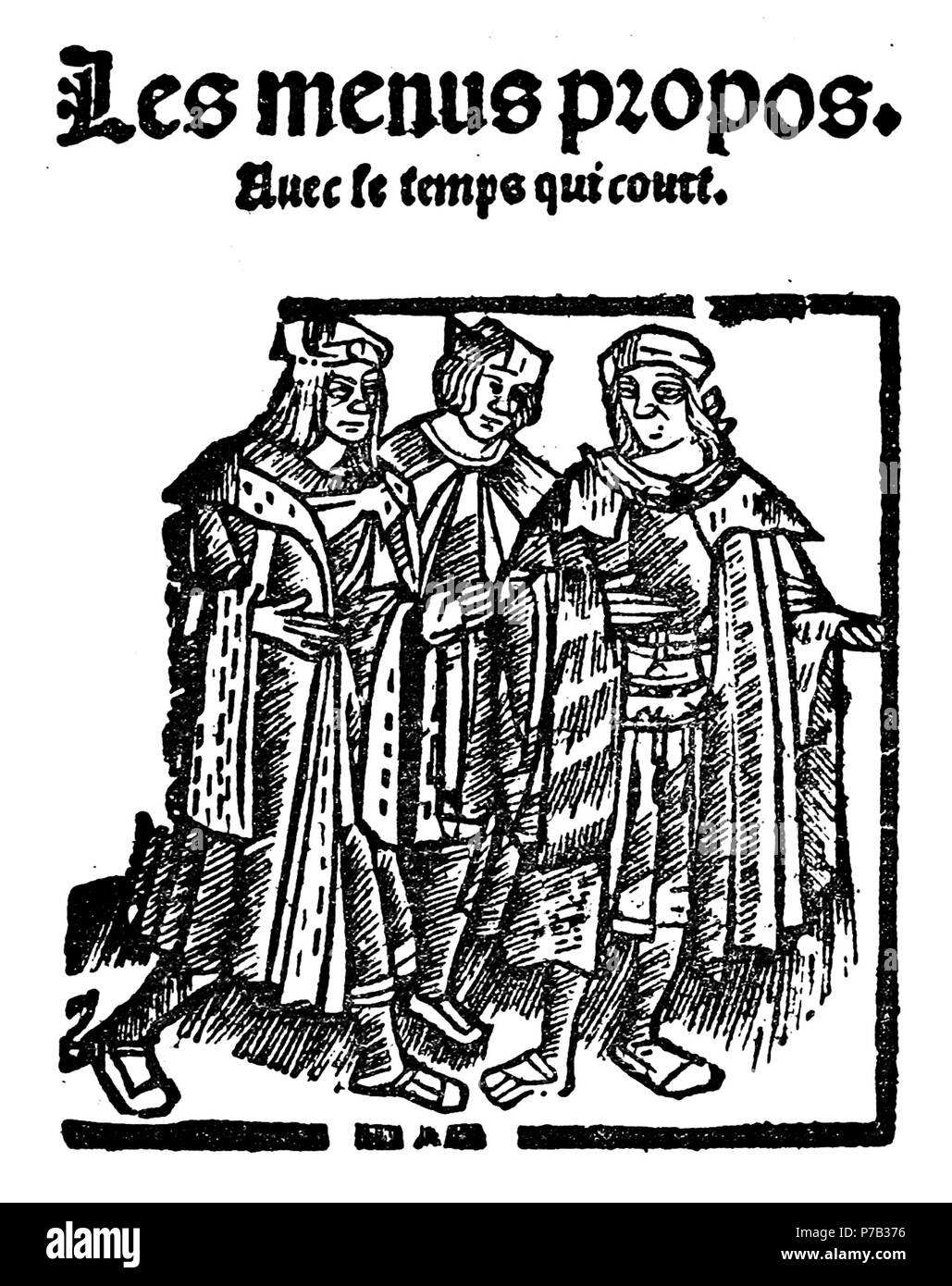 66 Recueil général des sotties, éd. Picot, tome I, page 103 N&amp;b Banque D'Images