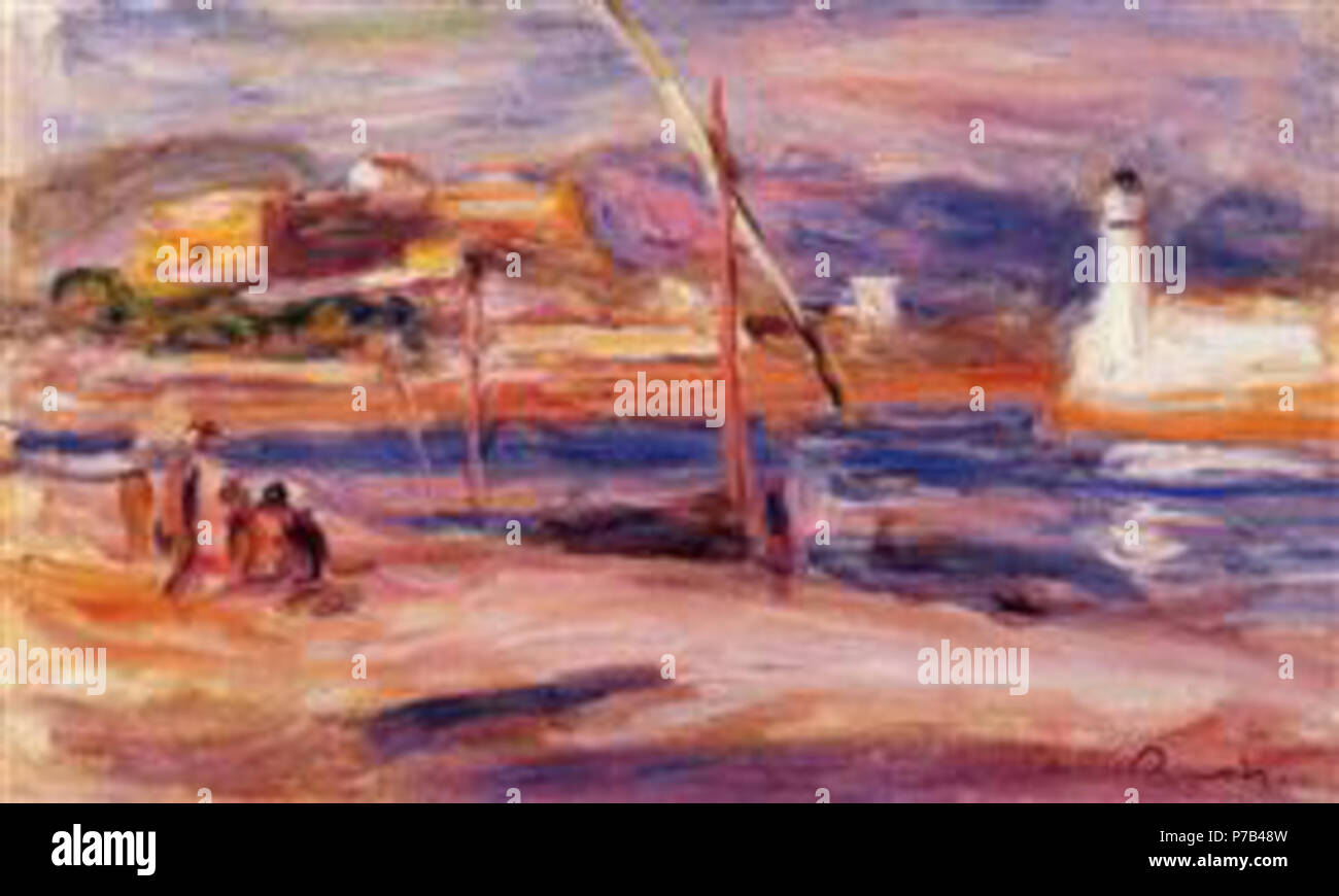 Travailler par Pierre-Auguste Renoir . avant 1919 70 - Renoir leuchtturm-et-FORT-CARRE-antibes 1916.jpg !PinterestLarge Banque D'Images