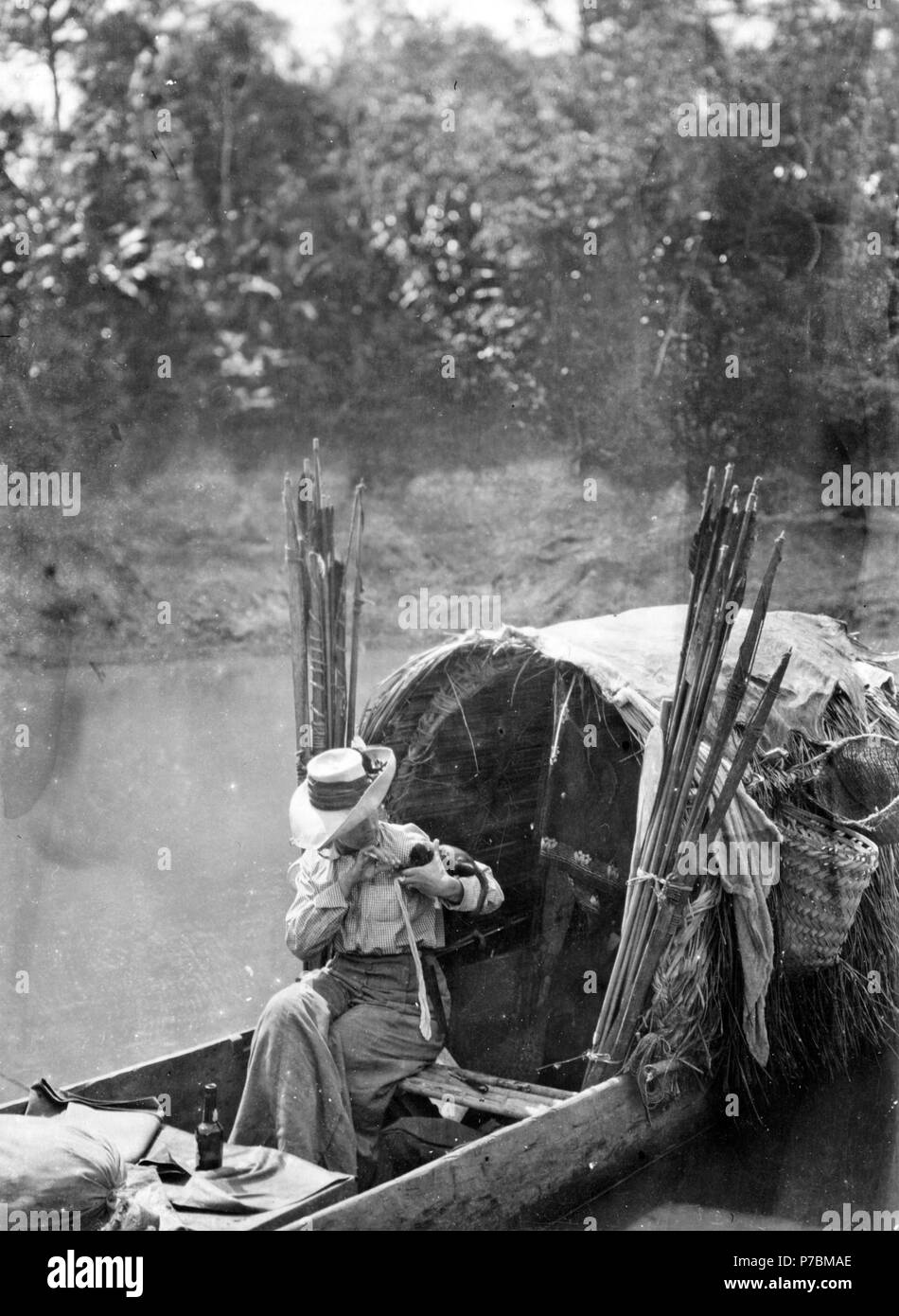 J'kanoten 150 Kajutan sous färden nedför Chamaindianerna - Rio de Madidi SMVK - 005774 Banque D'Images