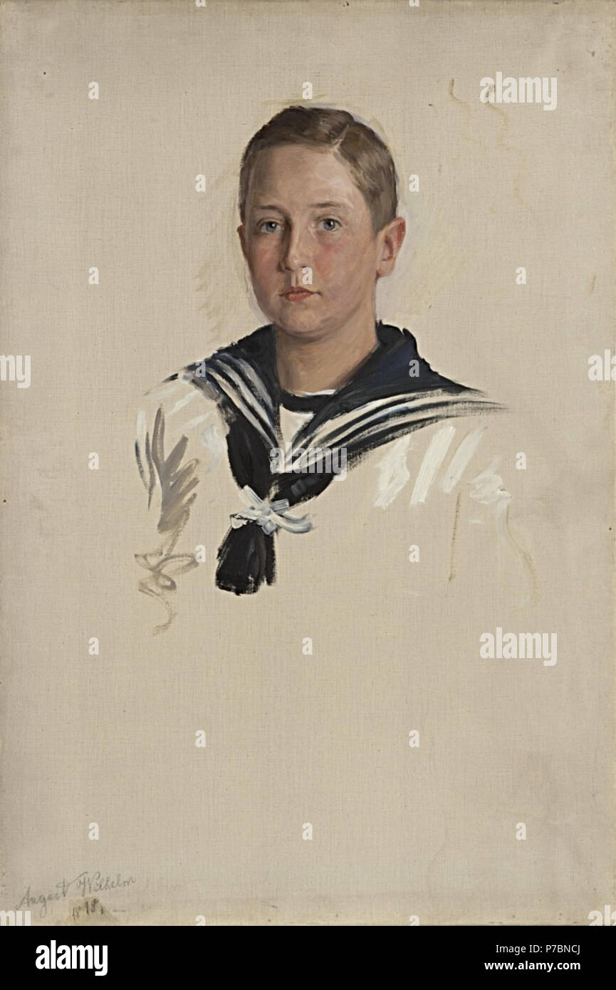 84 William Pape - Portraitstudie August Wilhelm Prinz von Preußen. Studie zu dem Gemälde "Konfirmation des Kronprinzen Wilhelm und des Prinzen Heinrich" - BG-M 4705-91 - Berlinische Galerie Banque D'Images