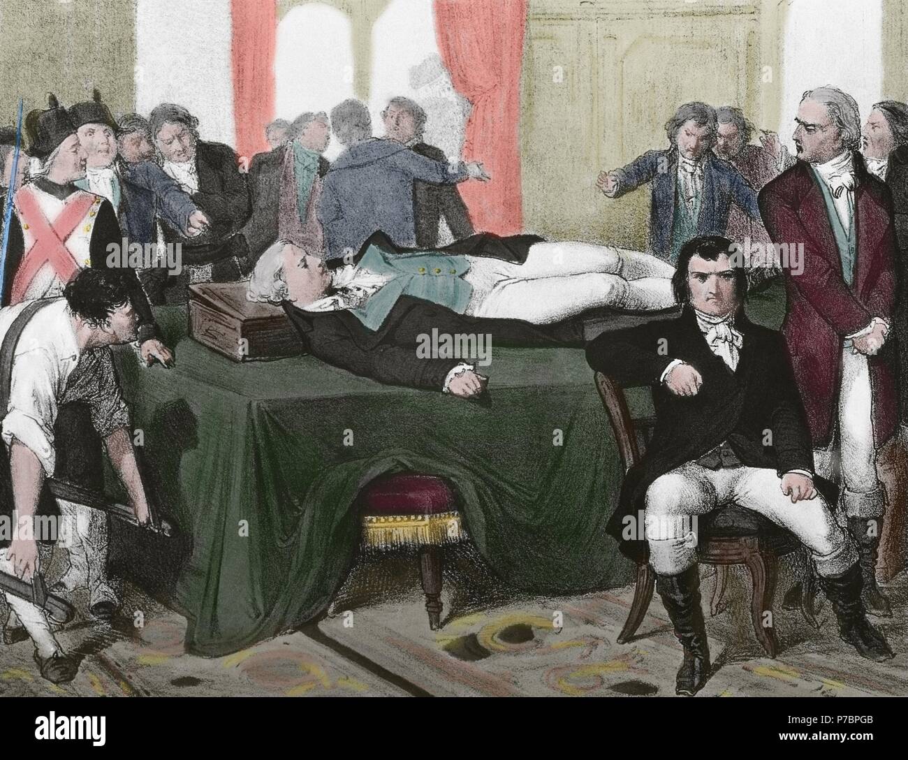 Execution robespierre maximilien robespierre Banque de photographies et