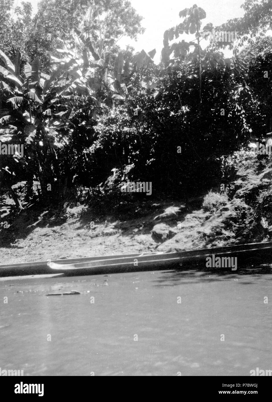 143 Indian-kanoter inlandstyp av. Stam, Cuna. Lokal, Rio Caimanes, ö.sidan Urabábukten av, Colombie - SMVK - 004504 Banque D'Images