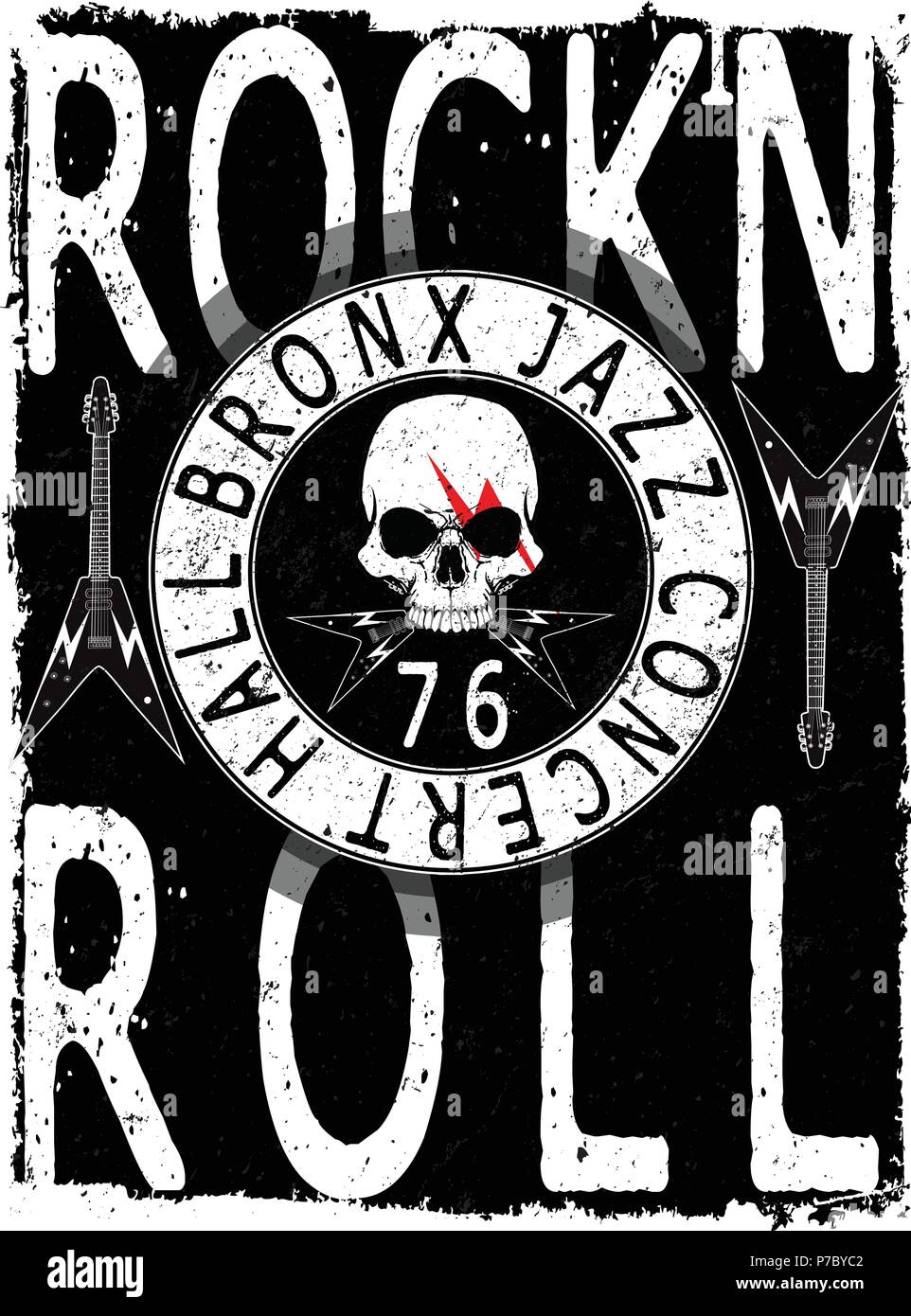 Rock'n Roll Music Poster Illustration de Vecteur