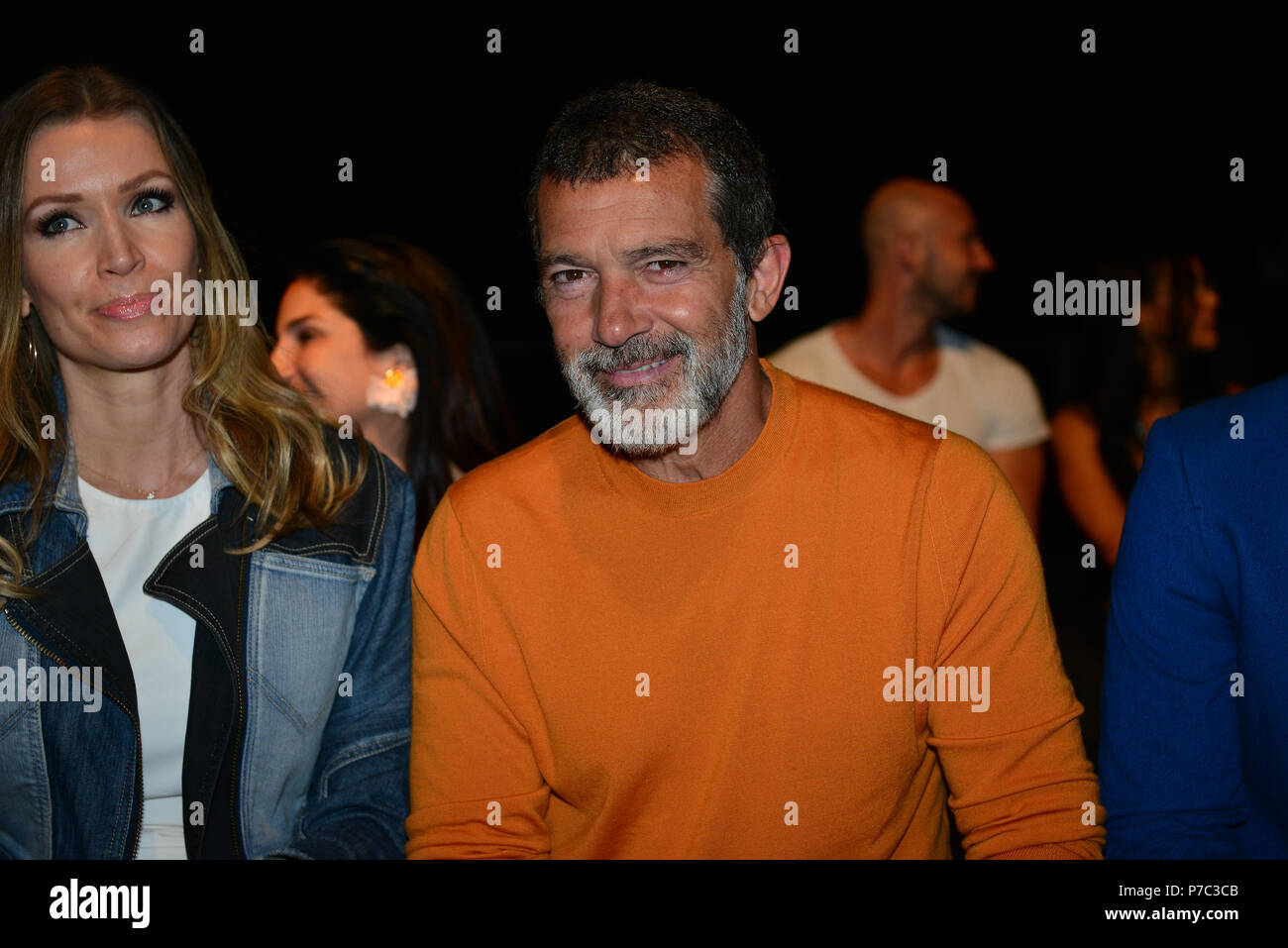 Daniella Batlle fashion show au cours de la Fashion Week de Miami (MIAFW'18) au Palais de glace Film Studios comprend : Nicole Kimpel, Antonio Banderas Où : Miami, Florida, United States Quand : 02 Juin 2018 Crédit : Johnny Louis/WENN.com Banque D'Images
