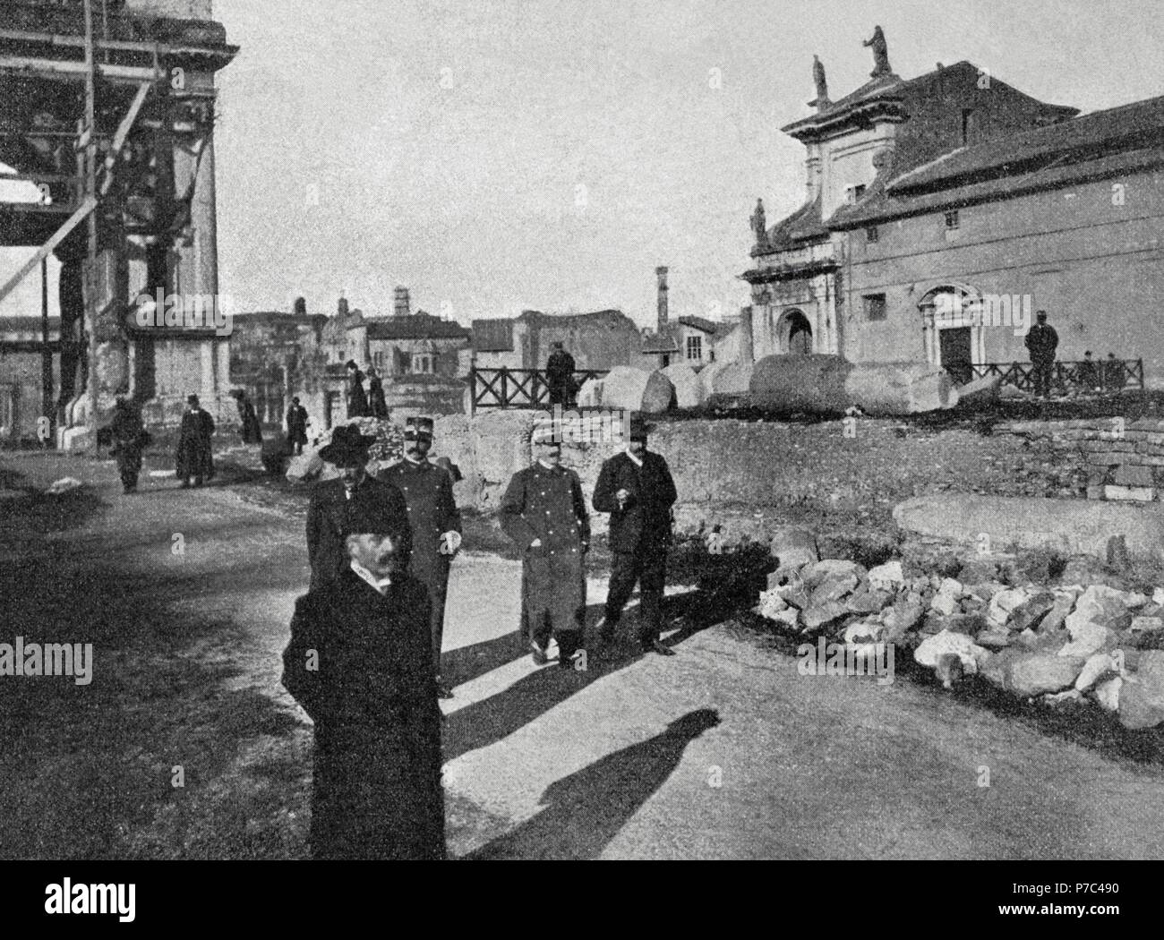 L'Italie. Rome. Le roi Victor Emmanuel III (1869-1947) se rend à la cour impériale, décembre 1905. La photographie. 'La Ilustracio__stica Arti n'. Banque D'Images