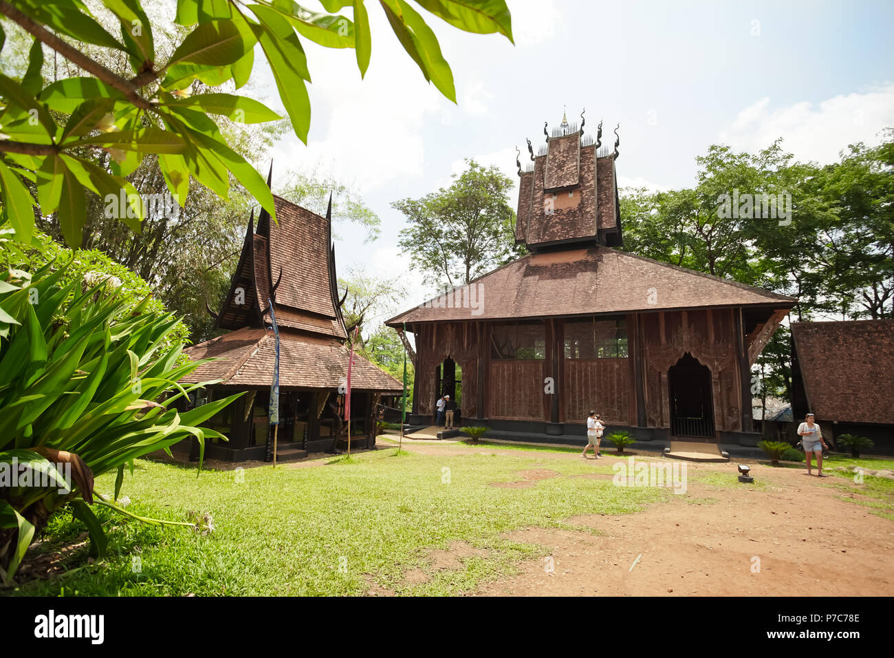 Chiang Rai, Thaïlande - 13 mai 2018 : l'Intérieur à pied à travers à Baandam ou Noir Musée House Museum par Thawan Duchanee, ce musée est l'un des voyages de Banque D'Images