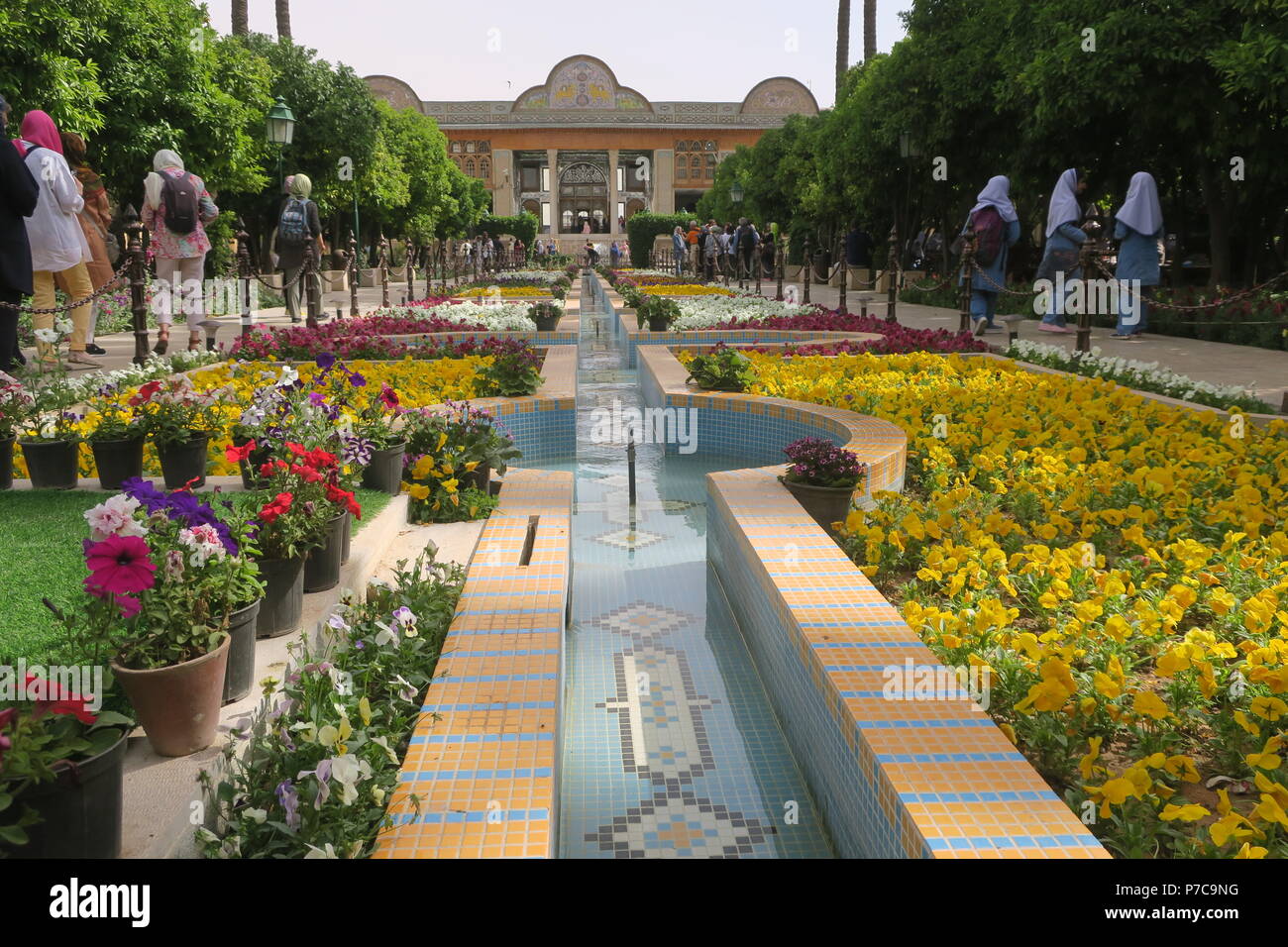 Kakh-e Eram Palace,Bagh-e Jardin d'Eram, Shiraz, Iran. Banque D'Images