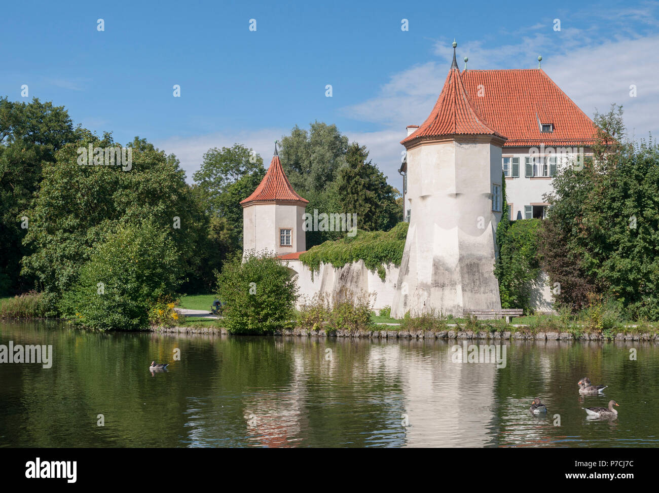 Château blutenburg, Munich, Obermenzing, Haute-Bavière, Bavière, Allemagne Banque D'Images