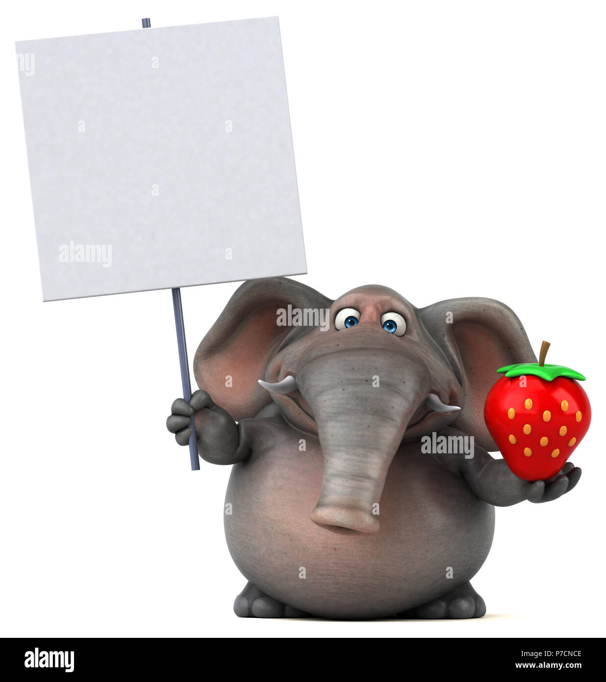 Fun elephant - 3D Illustration Banque D'Images