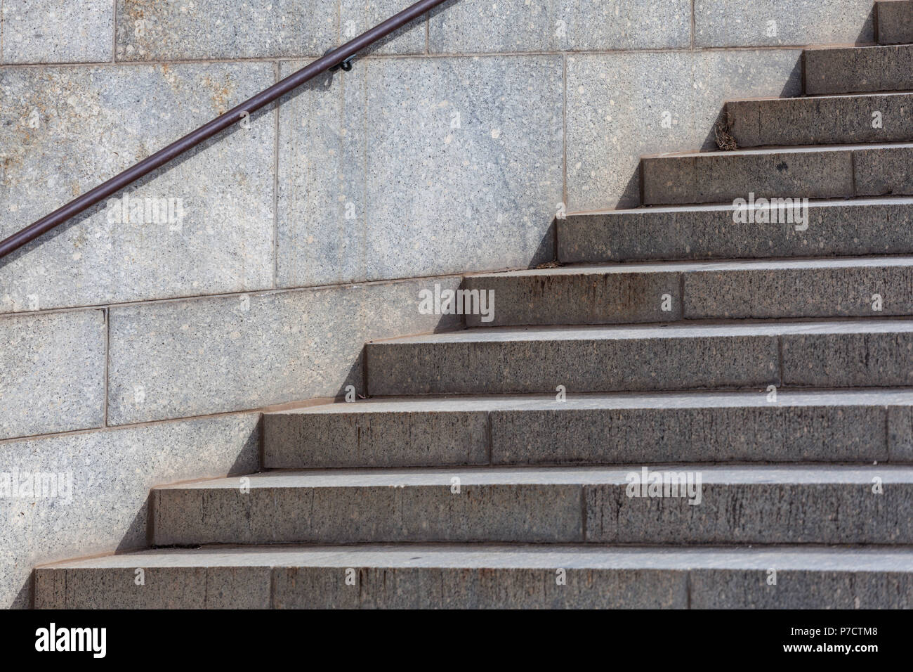 Escalier en granit - gros plan de l'architecture de la ville Banque D'Images