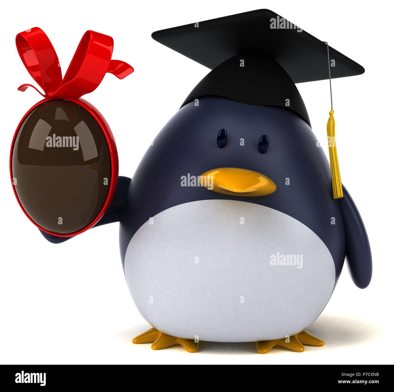 Fun penguin - 3D Illustration Banque D'Images