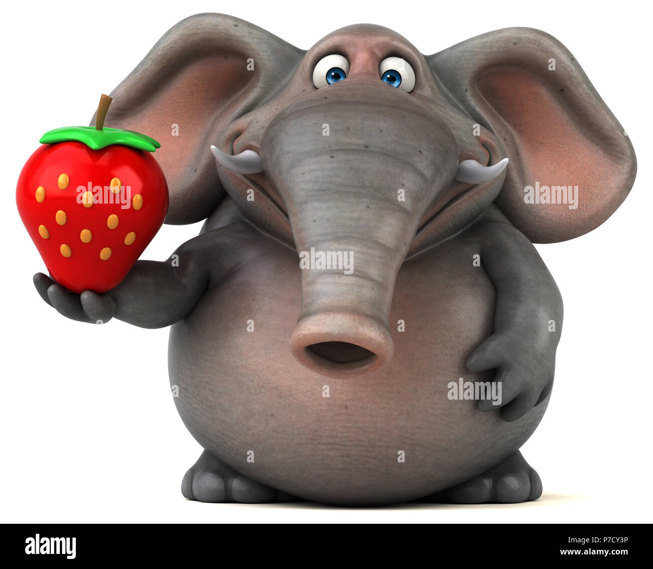 Fun elephant - 3D Illustration Banque D'Images