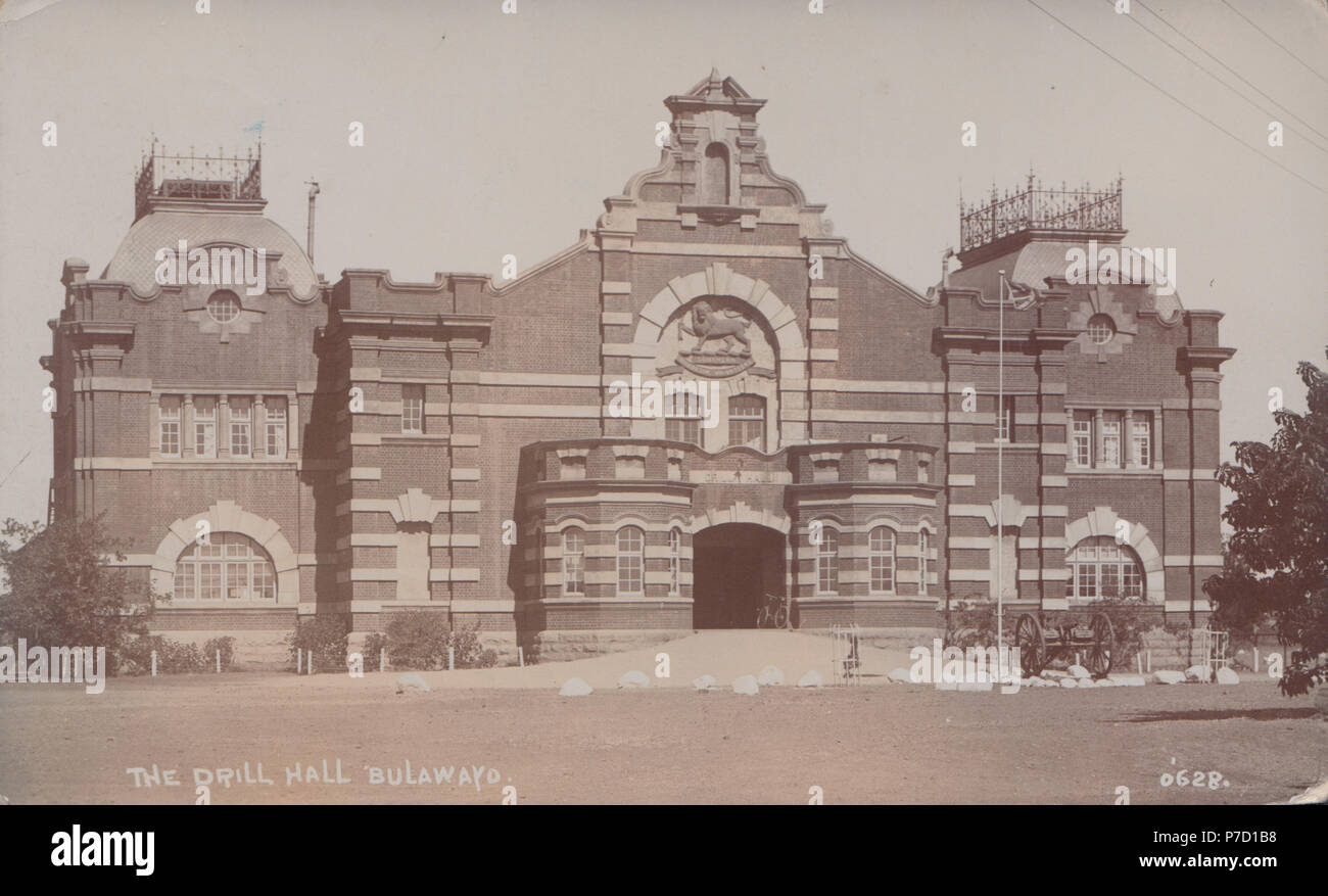 Vintage Photo de la salle d'Exercices, Bulawayo, la Rhodésie (Zimbabwe) Banque D'Images