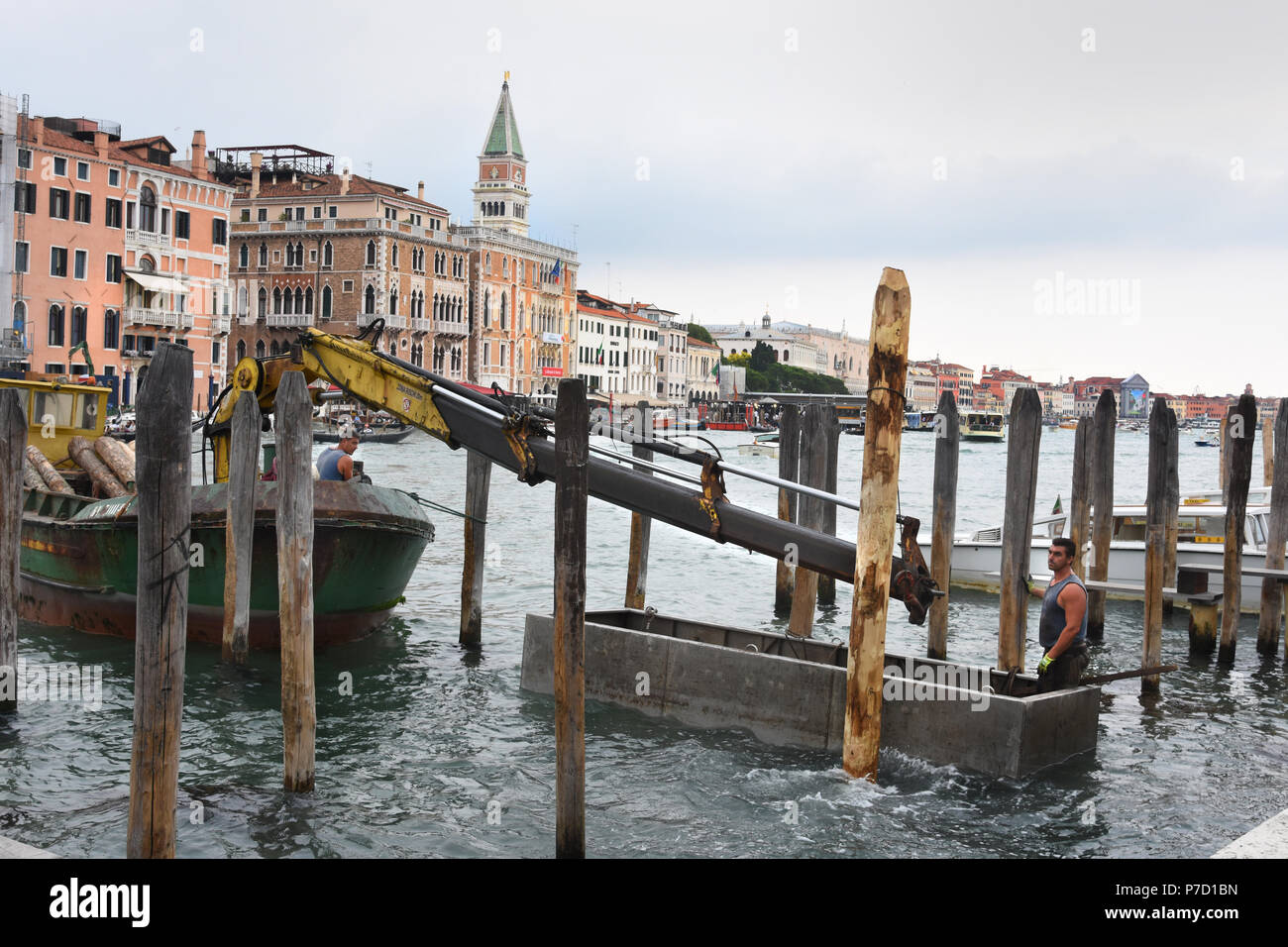 Venise, Italie, Venise, l'italien, pas tout à fait prêt encore 2018 Banque D'Images