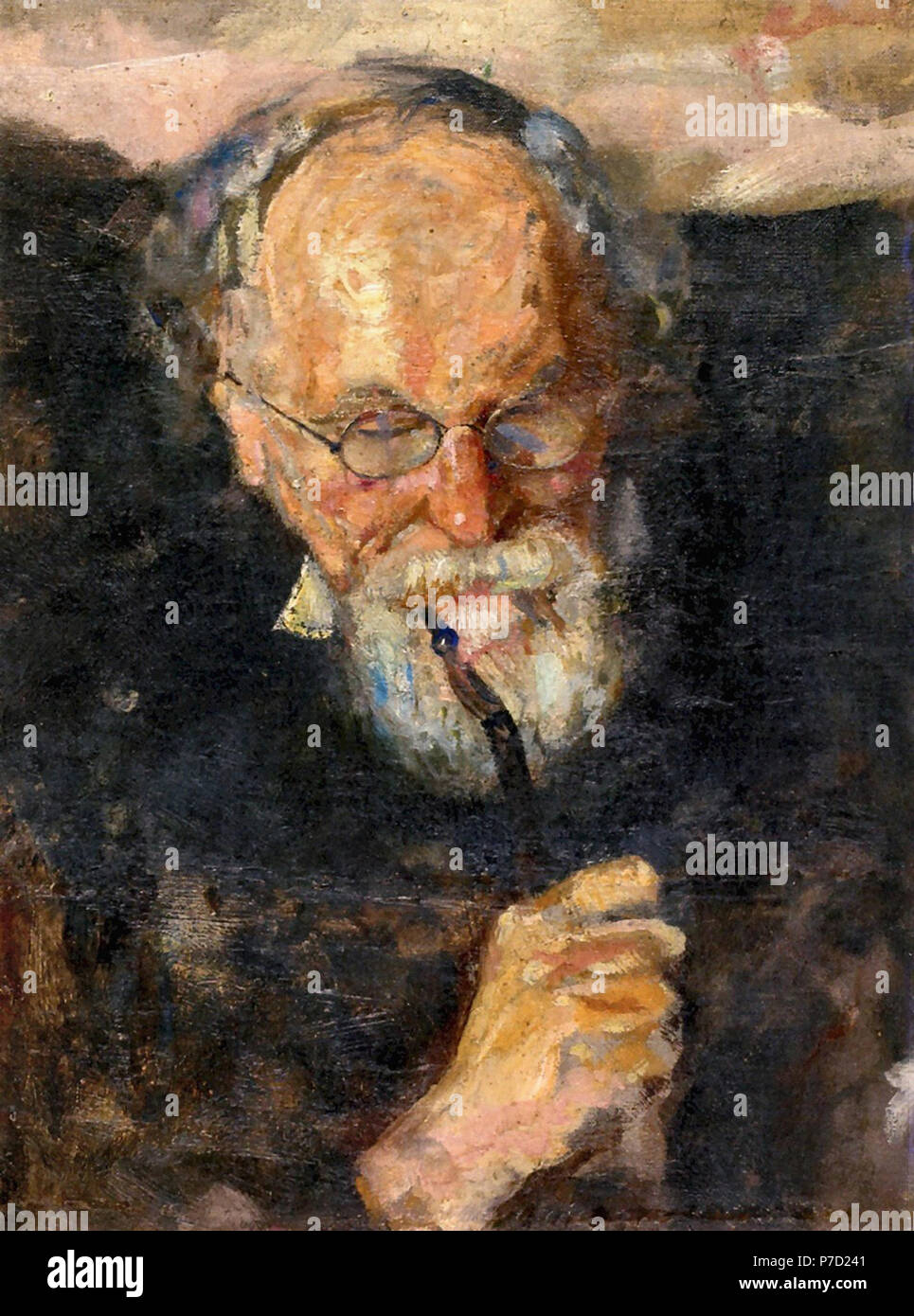 Edvard Munch - Christian Munch avec tuyau Banque D'Images