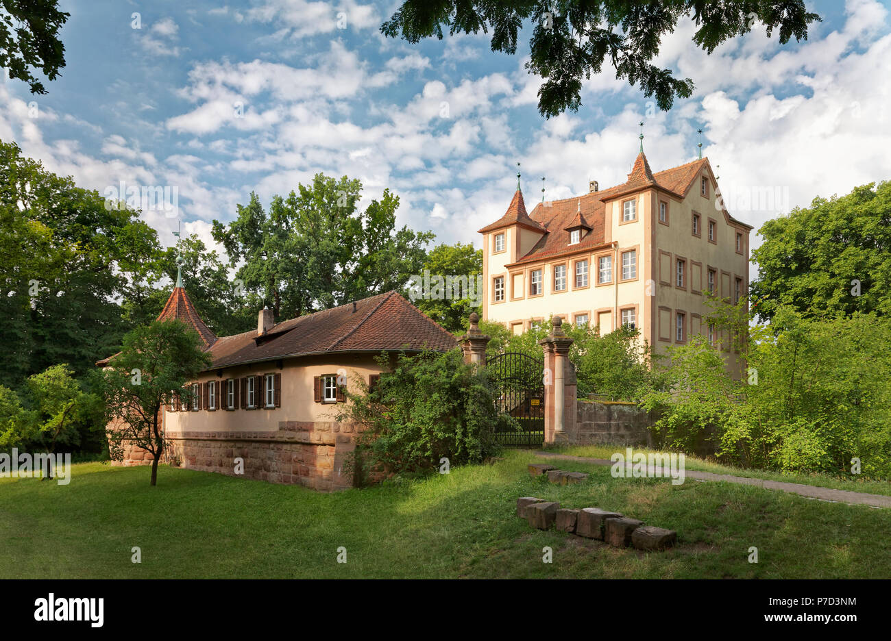 Hummelstein Hummelstein, parc du château, manoir, Nuremberg, Gleißhammer, Middle Franconia, Franconia, Bavaria, Germany Banque D'Images