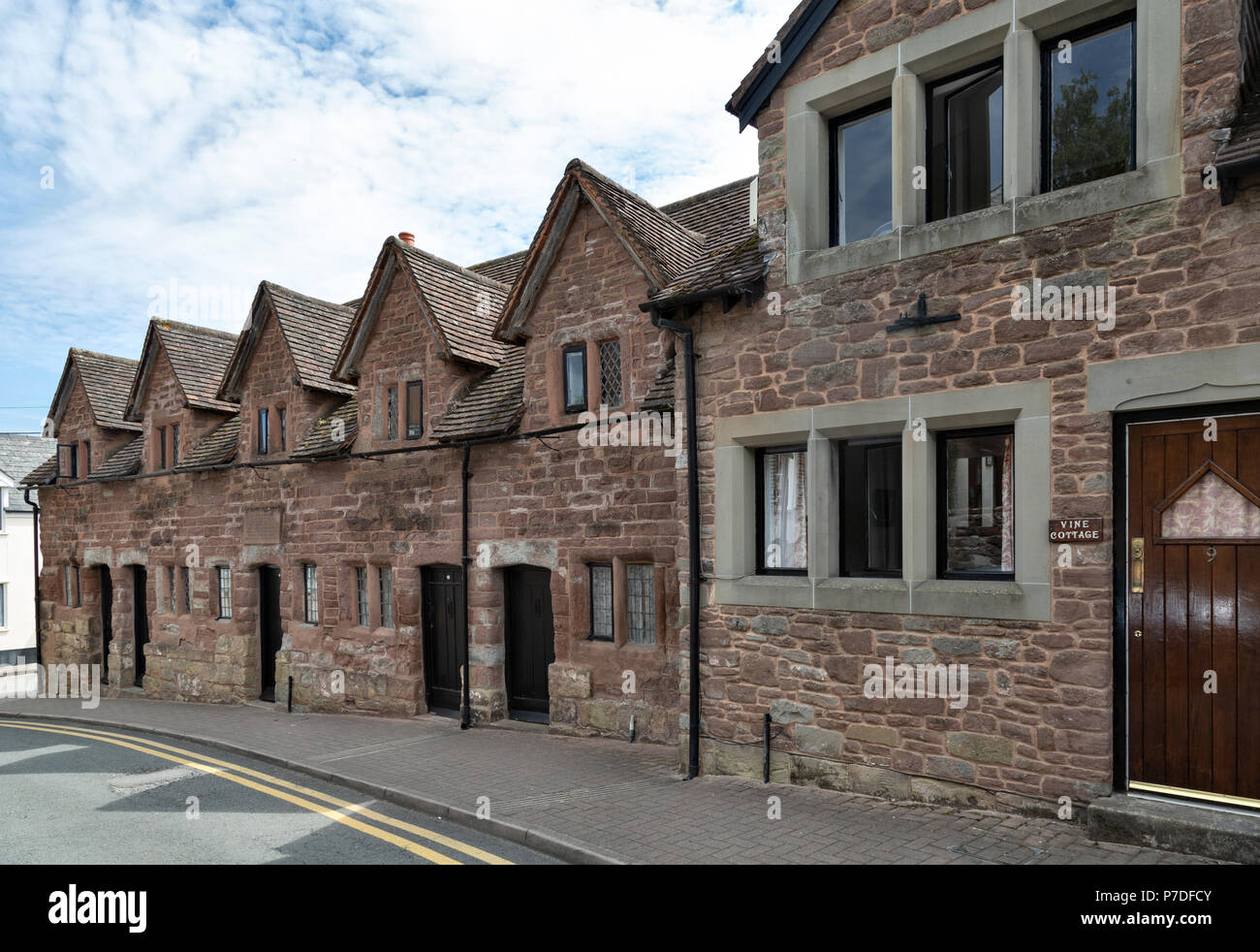 Ross-on-Wye, Herefordshire, Angleterre. Maisons d'aumône, Church Street, Banque D'Images