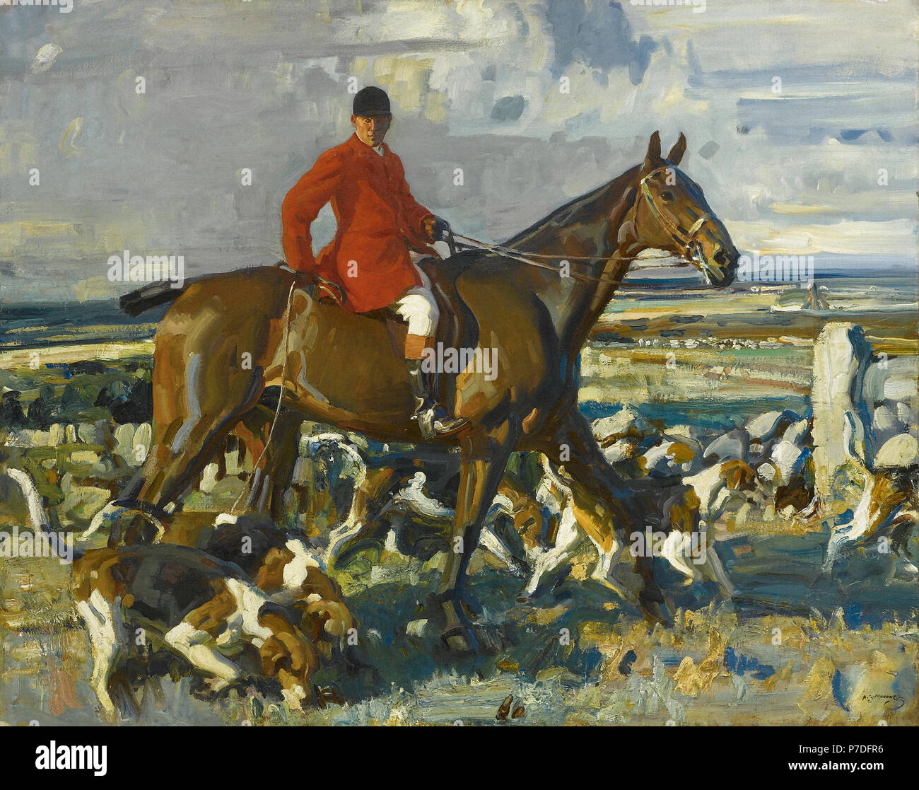 Alfred Munnings - James Hunt nord des Cornouailles Banque D'Images