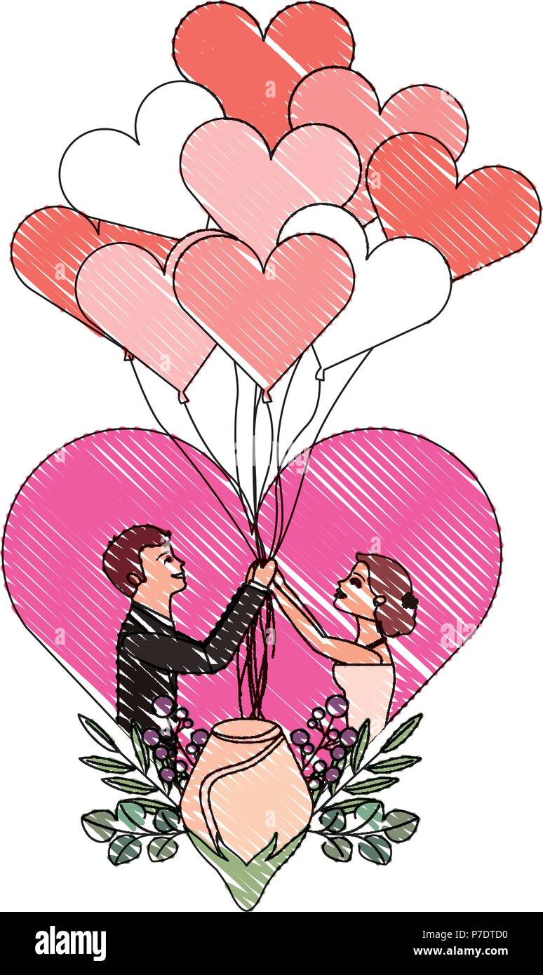 Mariee Et Le Marie Avec Ballons Dans L Coeur Mariage Dessin Illustration Vectorielle Image Vectorielle Stock Alamy Mariee Et Le Marie Avec Ballons Dans L Coeur Mariage Dessin Illustration Vectorielle Image Vectorielle Stock Alamy