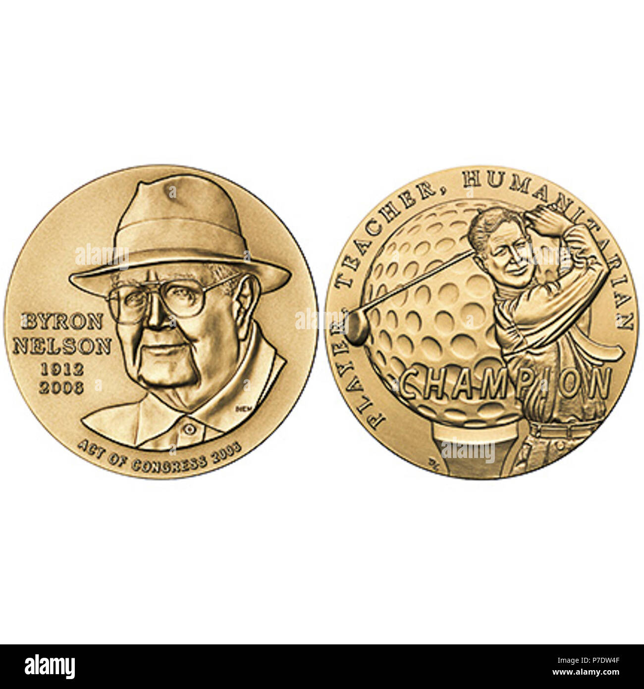 Byron Nelson 2006 Médaille d'or du Congrès. Banque D'Images