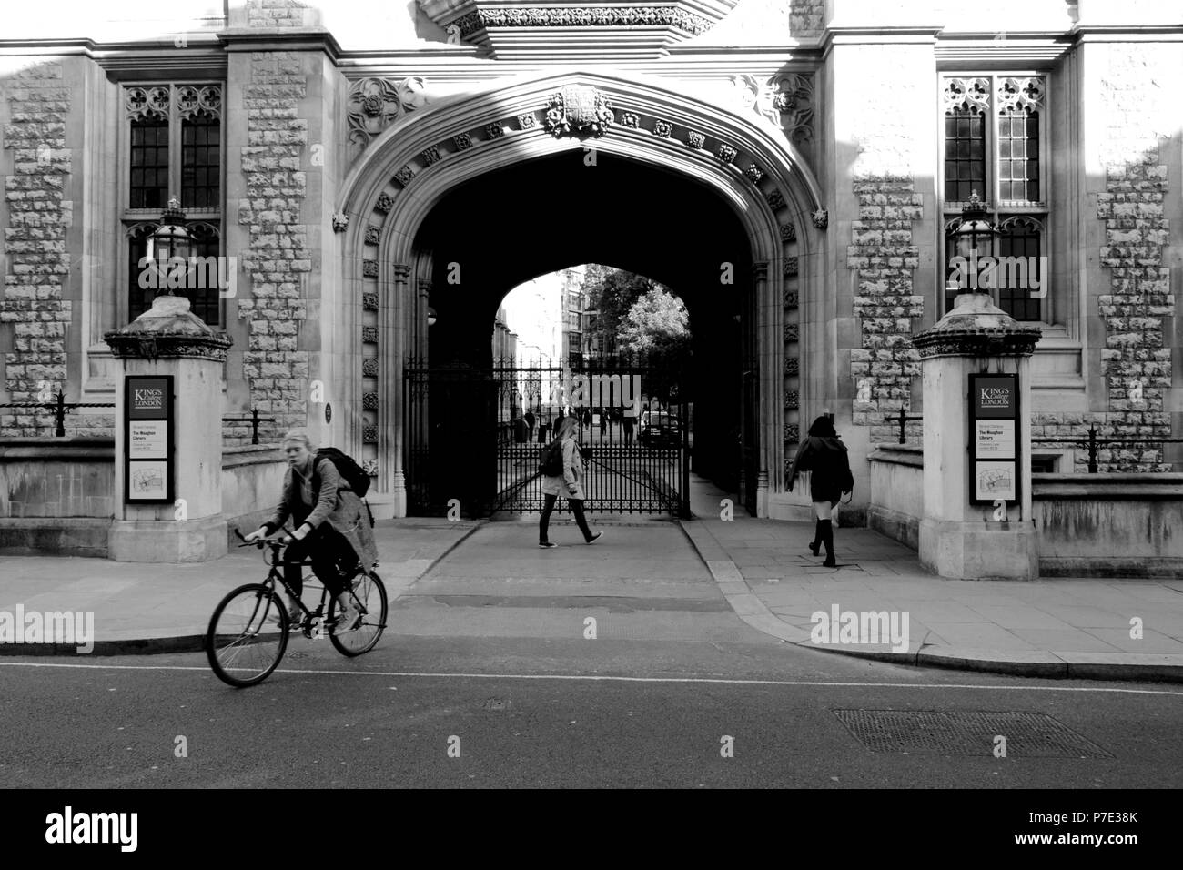 Maughan Library Porte du Kings College de Londres, Royaume-Uni, conçu par Sir James Pennethorne. Banque D'Images