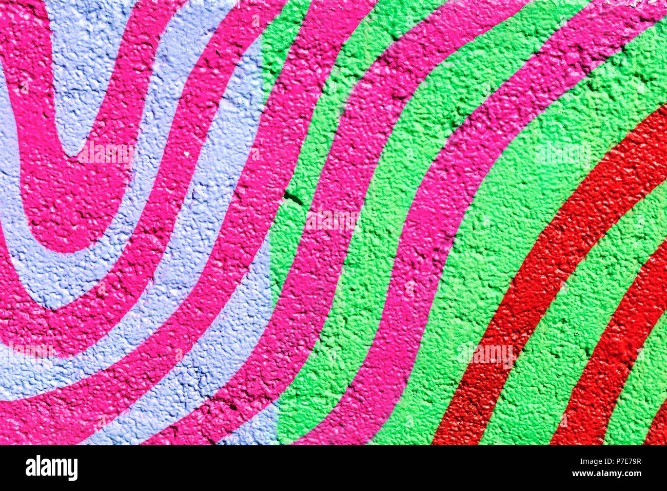 MINSK, BELARUS - MART 28, 2018 : mur peint de couleurs vives street art culture street. Banque D'Images