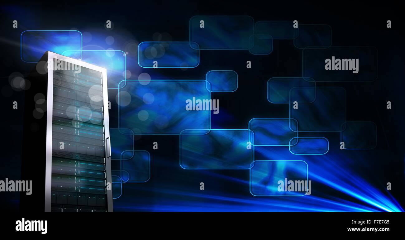 Serveur informatique et technologie de l'interface d'information Banque D'Images