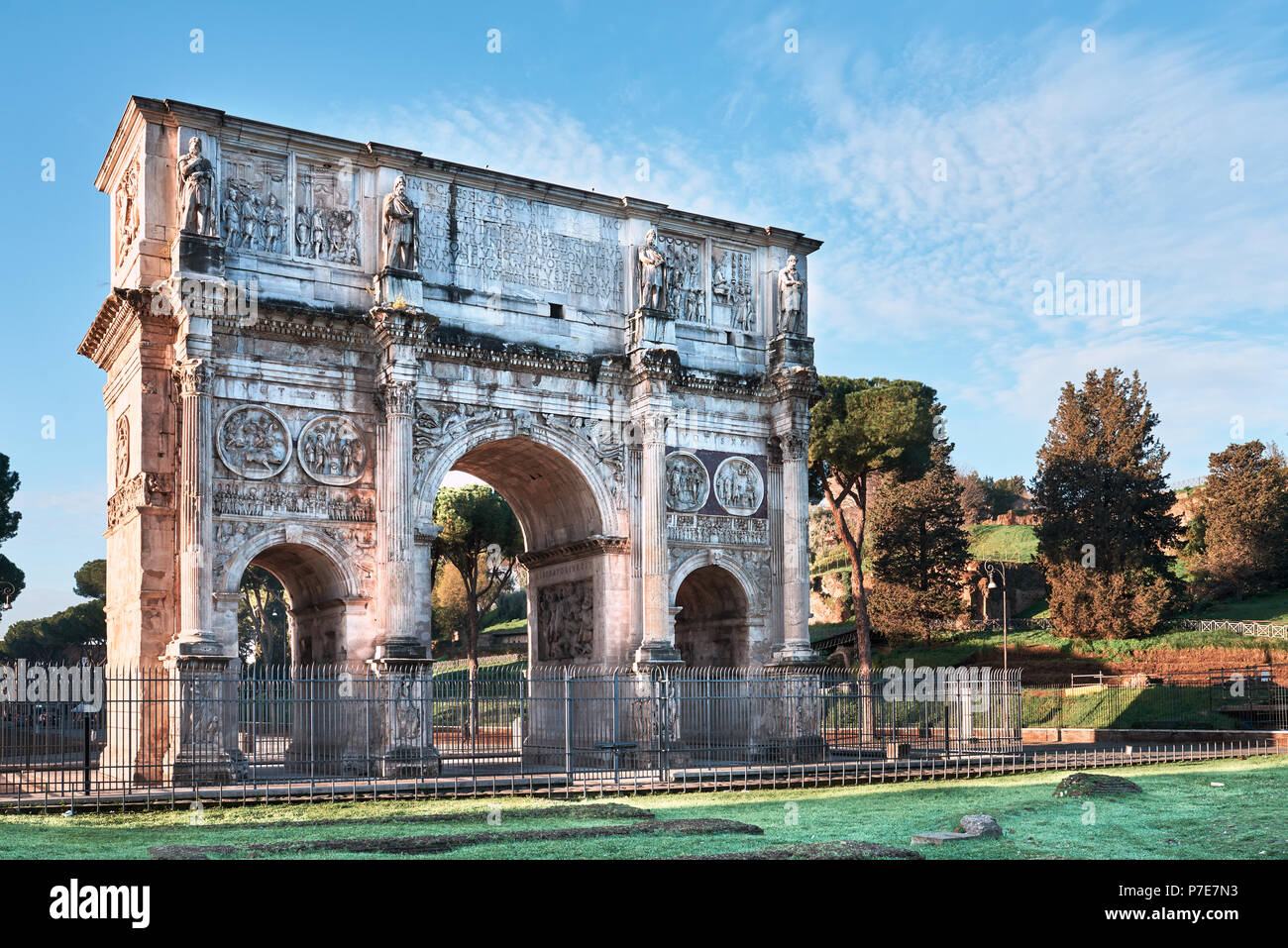Rome, l'Arc de Constantin Banque D'Images