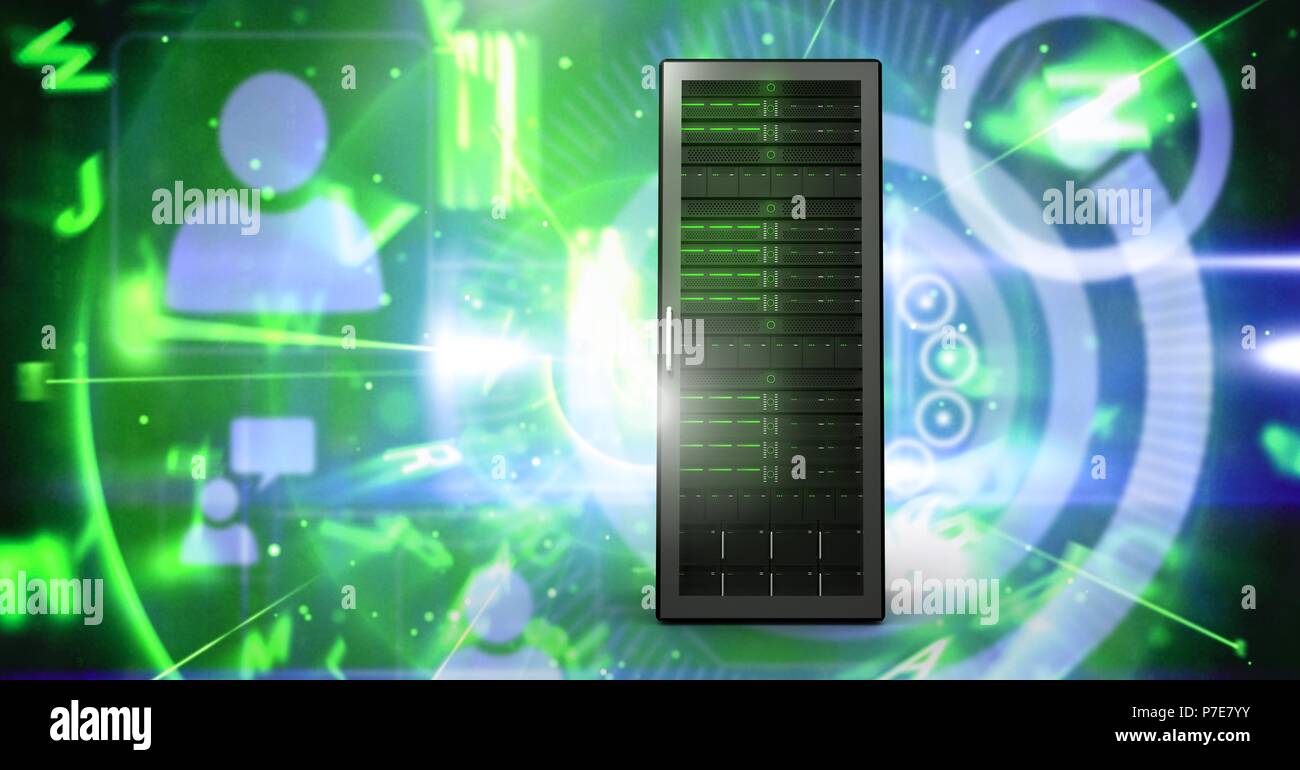 Serveur informatique et technologie de l'interface d'information Banque D'Images