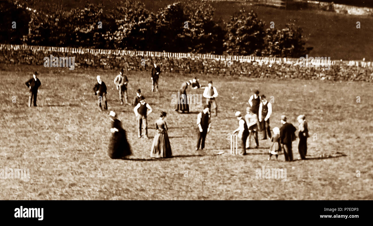 Un village de cricket, début des années 1900 Banque D'Images