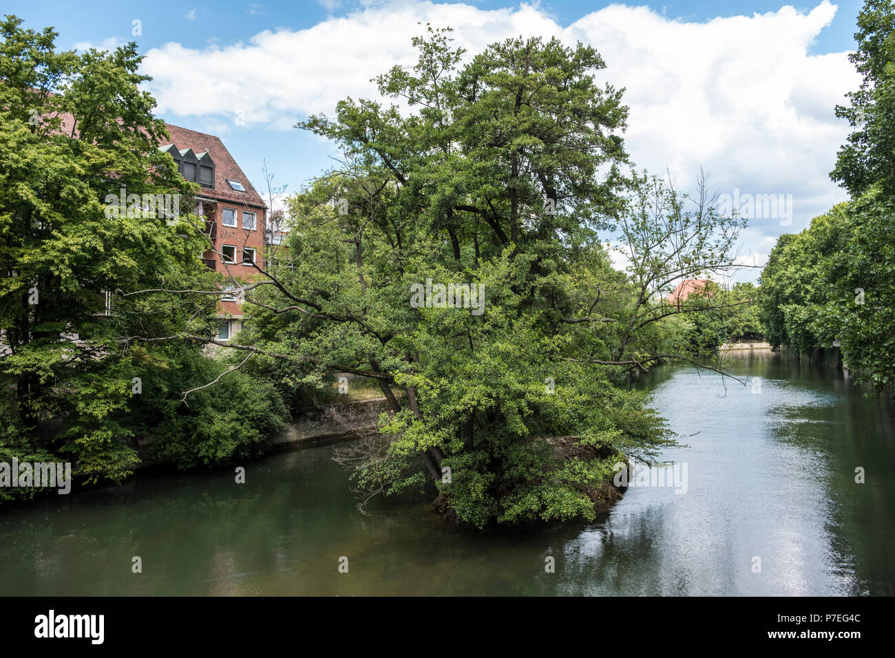 La rivière Pegnitz (Nuremberg Allemagne) Banque D'Images