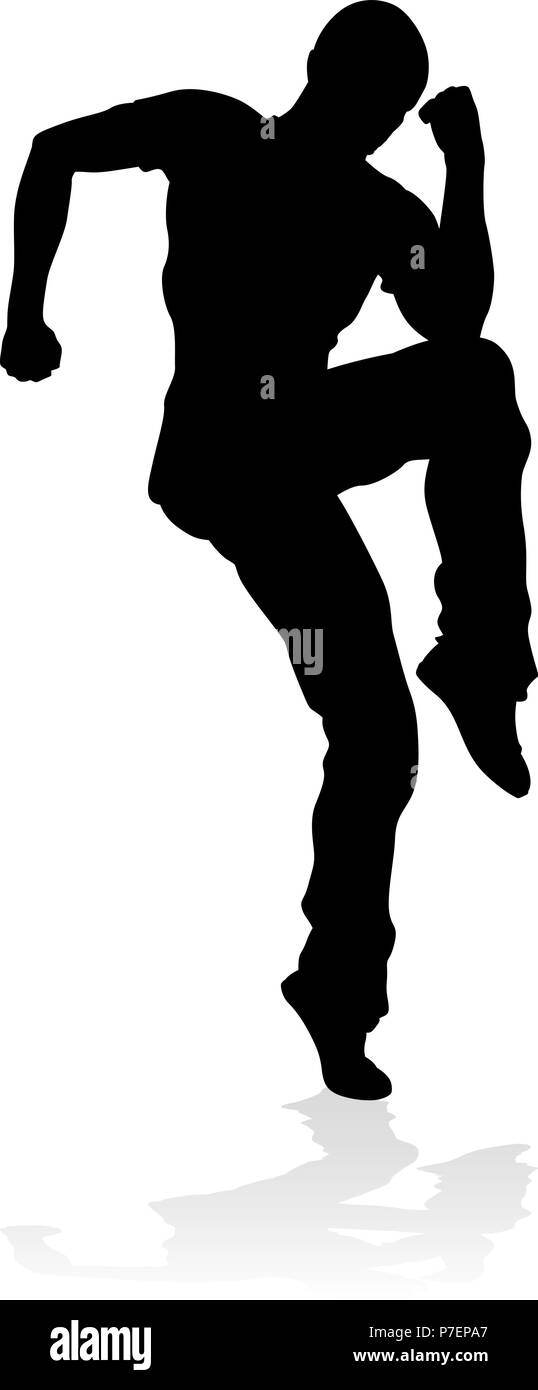 Street Dance Dancer Silhouette Illustration de Vecteur