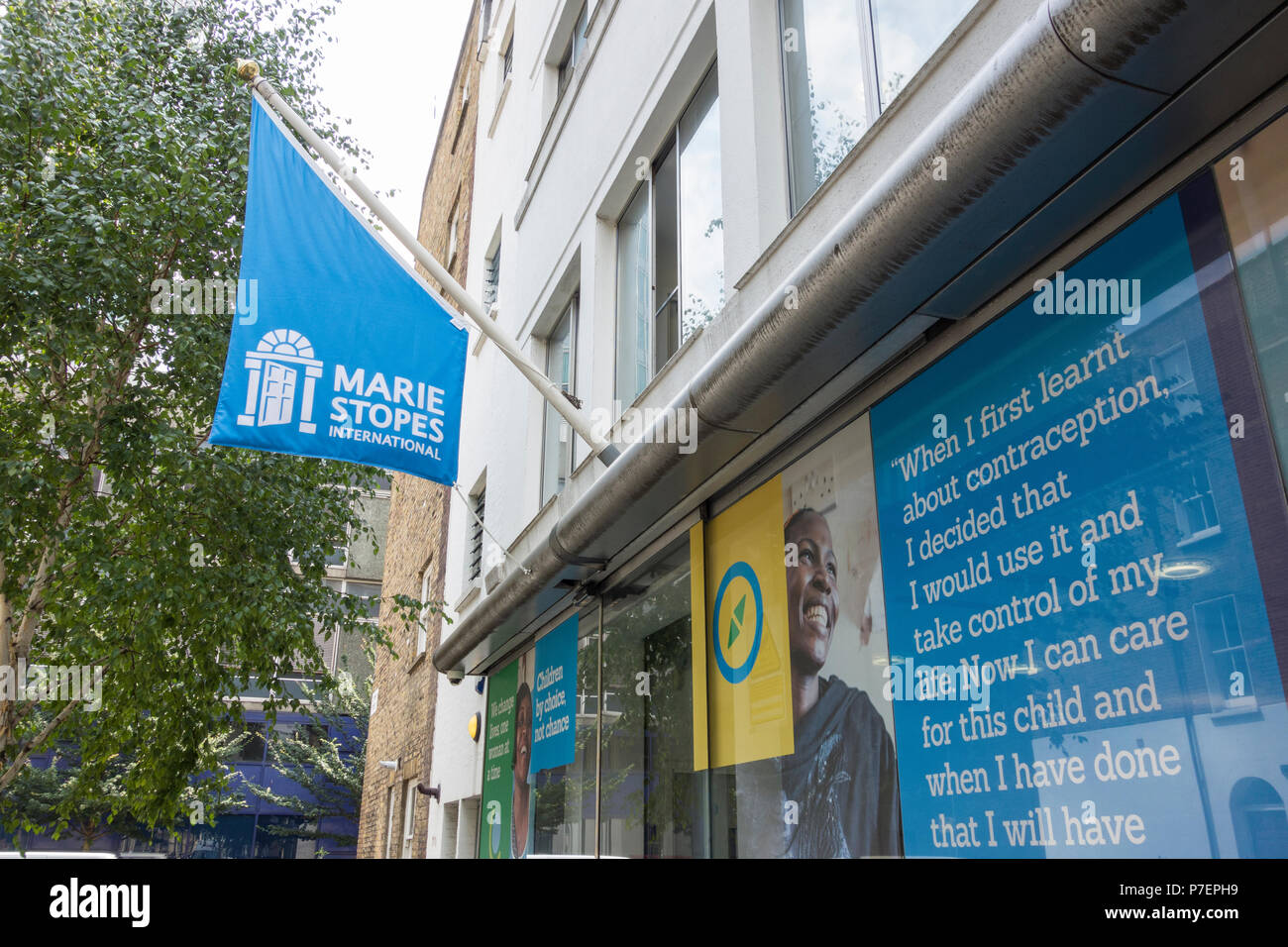 Bureaux de Marie Stopes International, Conway, rue Fitzroy Square, Fitzrovia, Londres W1 Banque D'Images