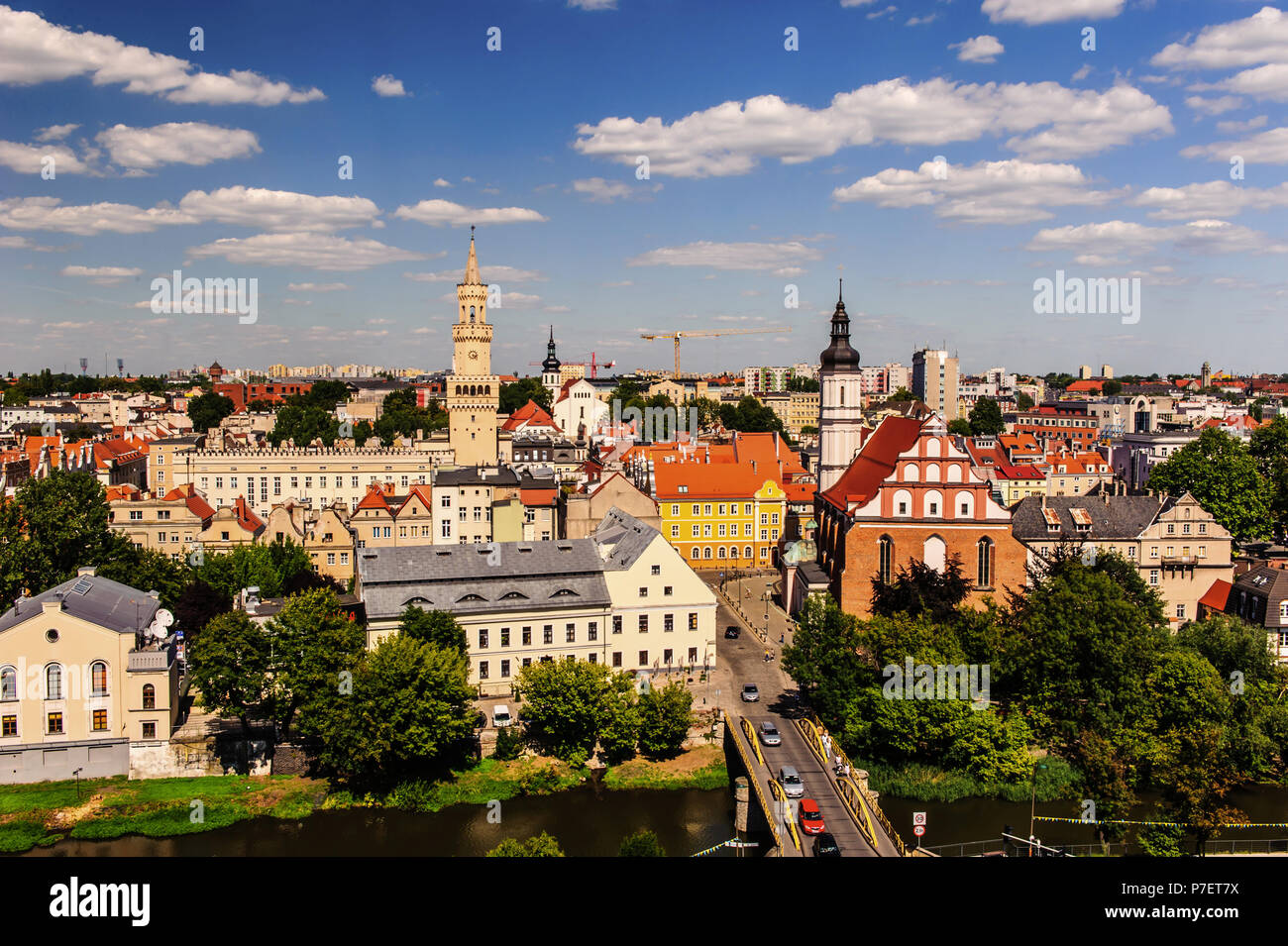 Voir d'Opole de la tour Piast Banque D'Images