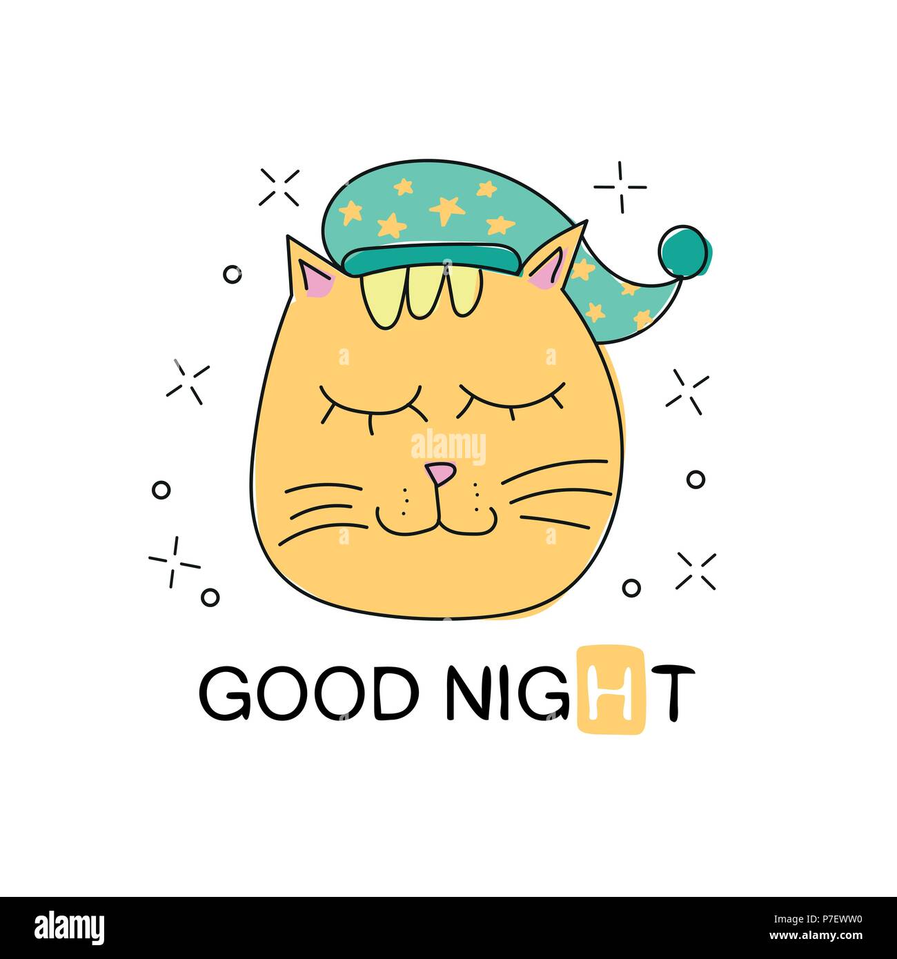 Vector Illustration Cute Cartoon Chat Blanc Dormir Et Souhaiter Bonne Nuit Image Vectorielle Stock Alamy Vector Illustration Cute Cartoon Chat Blanc Dormir Et Souhaiter Bonne Nuit Image Vectorielle Stock Alamy