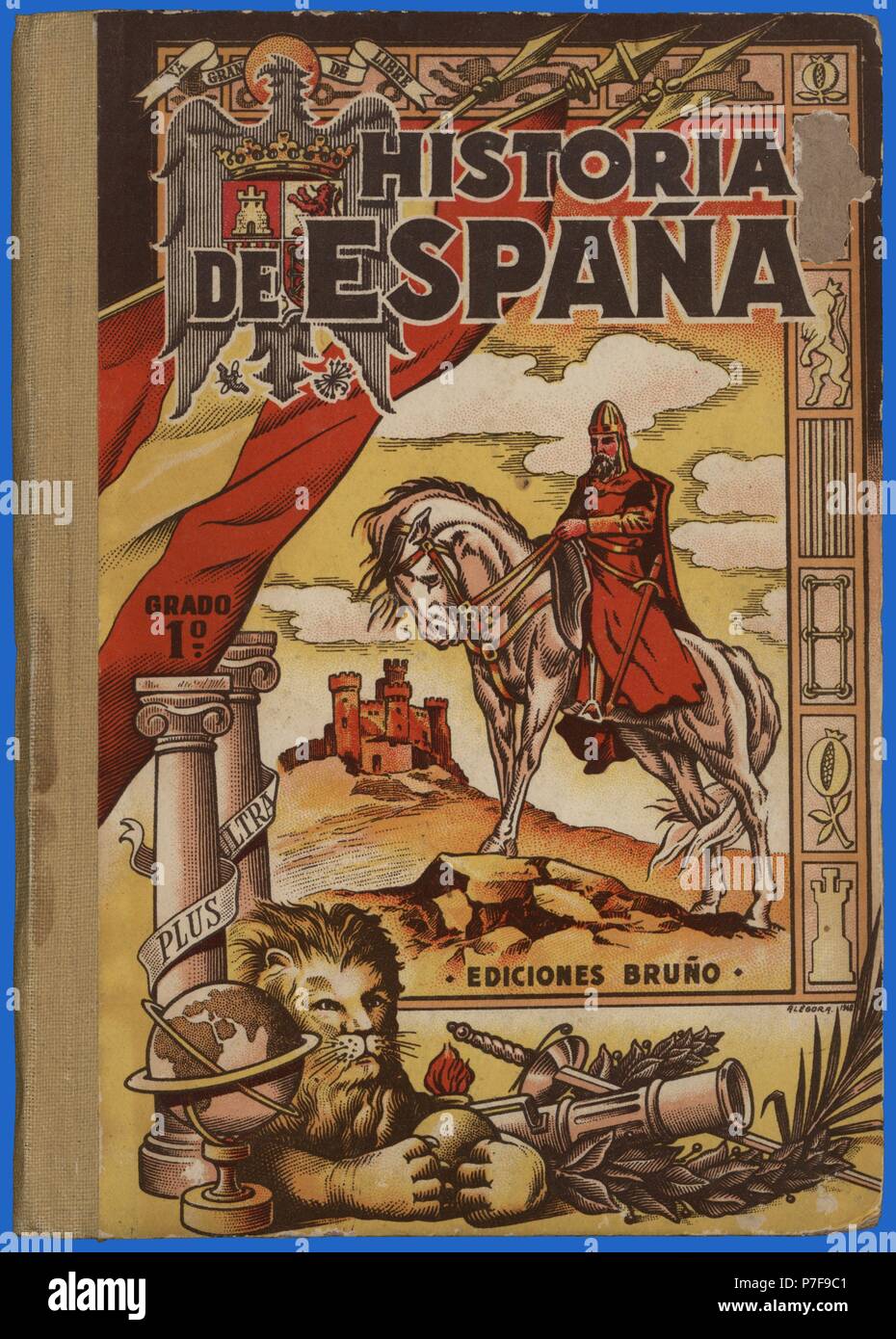 Portada del libro escolar Historia de España, de Ediciones Bruño. Año 1949  Photo Stock - Alamy