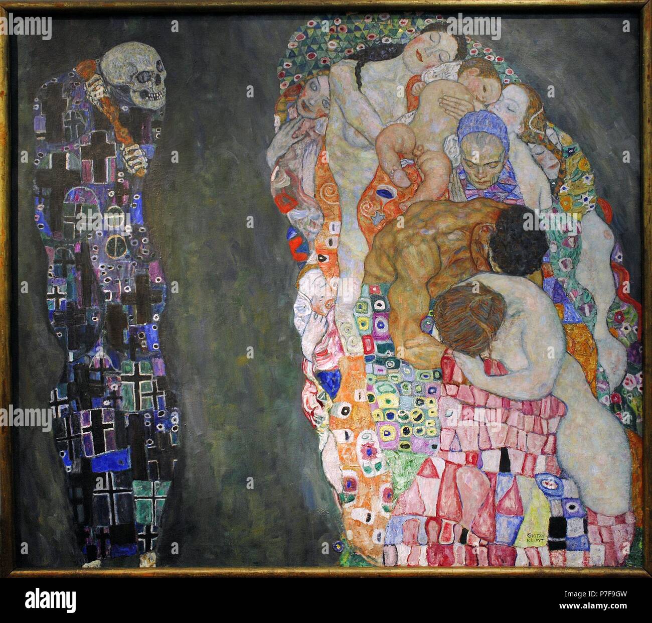 ARTE S. XIX. L'Autriche. KLIMT, Gustav (Vienne, 1862-1918). Pintor y decorador austríaco. Máximo representante del Jugendstil en Allemagne et Autriche. ' Muerte y Vida', 1910-1915. Musée Leopold. Viena. L'Autriche. Banque D'Images