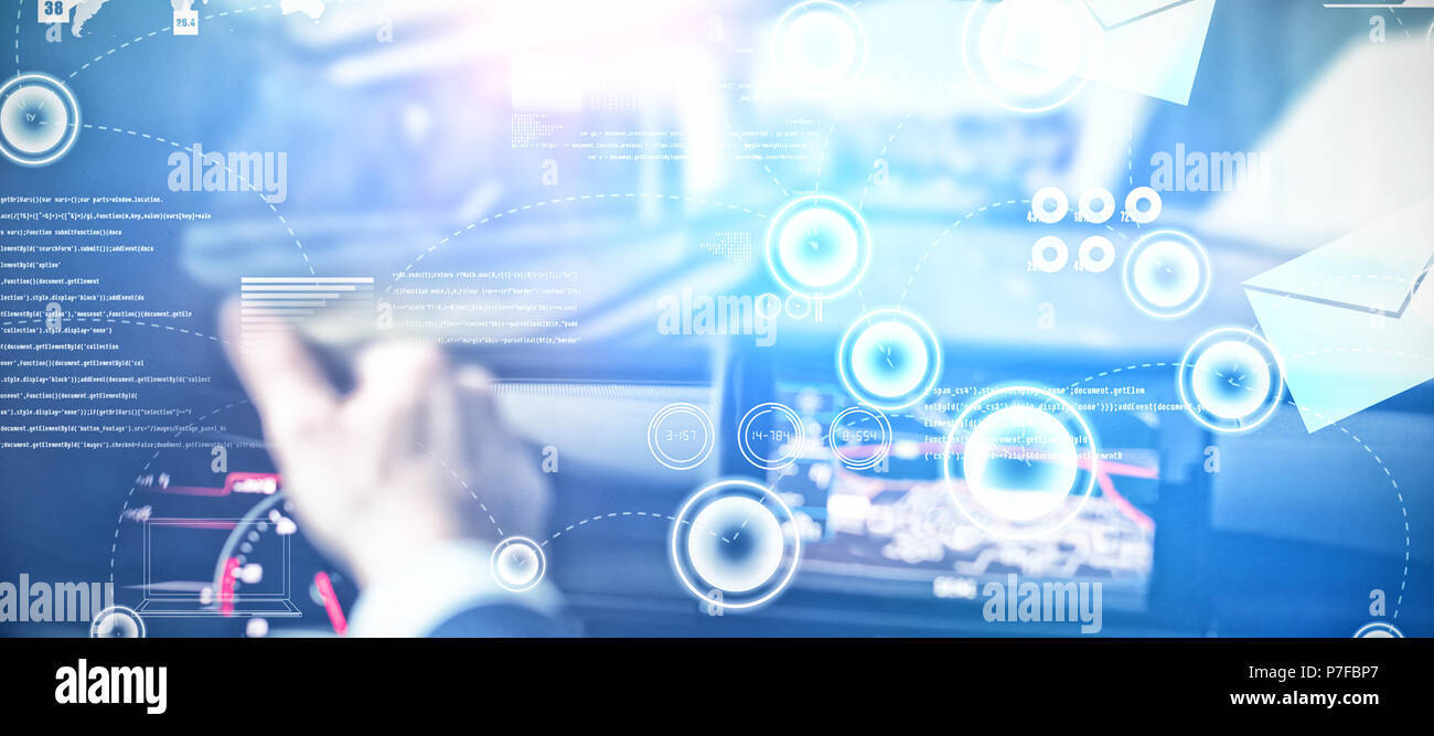 Image composite de l'arrière-plan de communication e-mail Banque D'Images