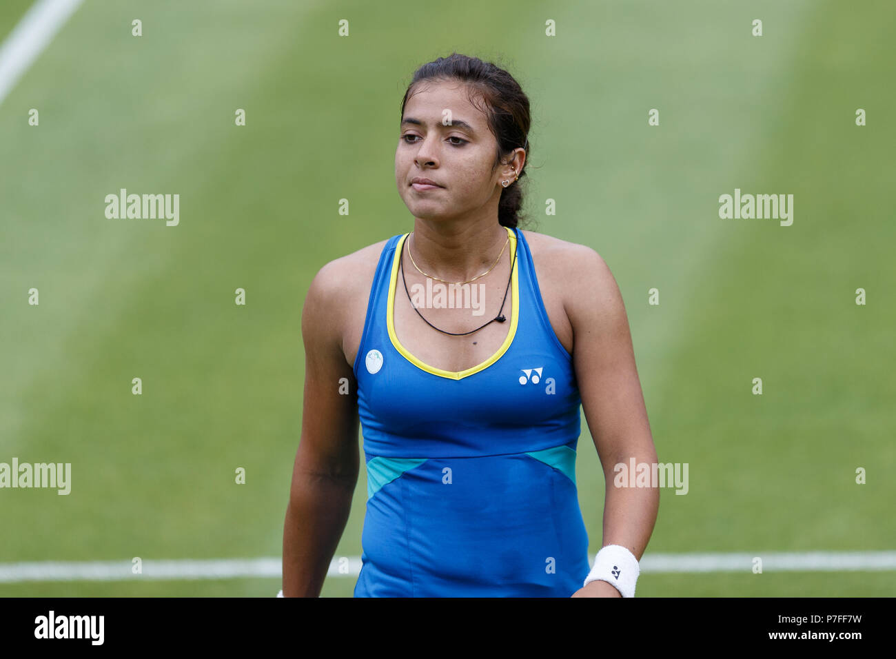 Ankita Raina, joueur de tennis professionnel indien. Banque D'Images