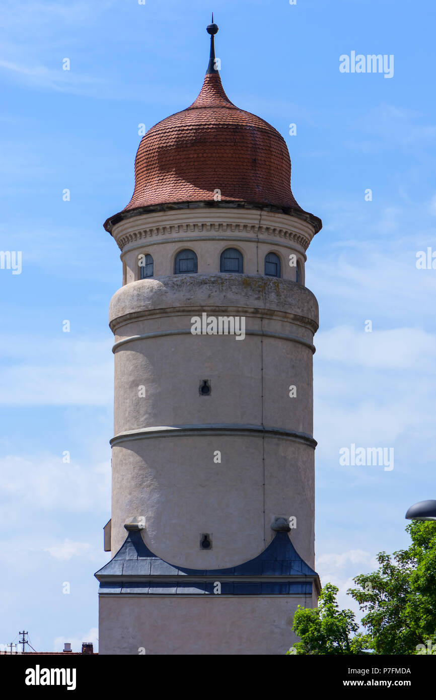 L'Deininger Tor 1516-1517 remplacé par un nouveau bâtiment dans sa forme actuelle, Nördlingen, Bavière, Allemagne Banque D'Images