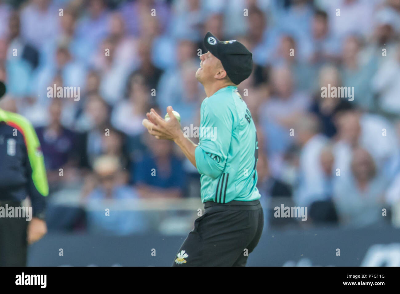 Londres, Royaume-Uni. 5, juillet 2018. xxxx de Middlesex au bâton contre Surrey dans la vitalité Blast T20 match de cricket Lords. David Rowe/Alamy Live News Banque D'Images